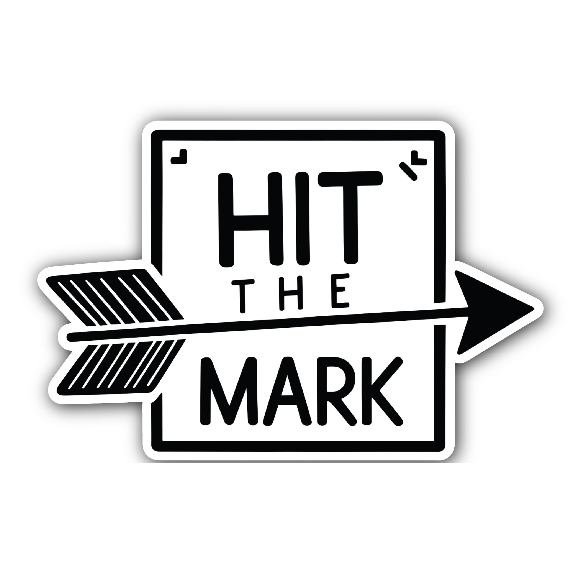 HIT The Mark Sticker, Waterproof Vinyl Decal Sticker Indoor Or Outdoor 2 (Pieces) 3" and 5"