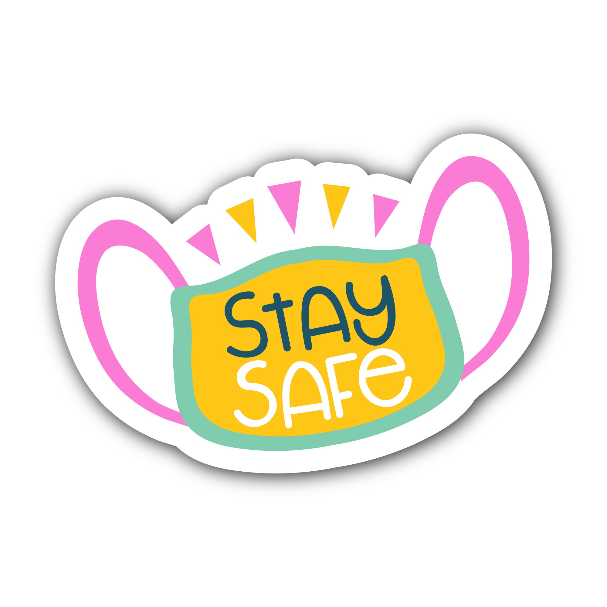 Stay Safe Sticker, Waterproof Vinyl Decal Sticker Indoor Or Outdoor 2 (Pieces) 3" and 5"