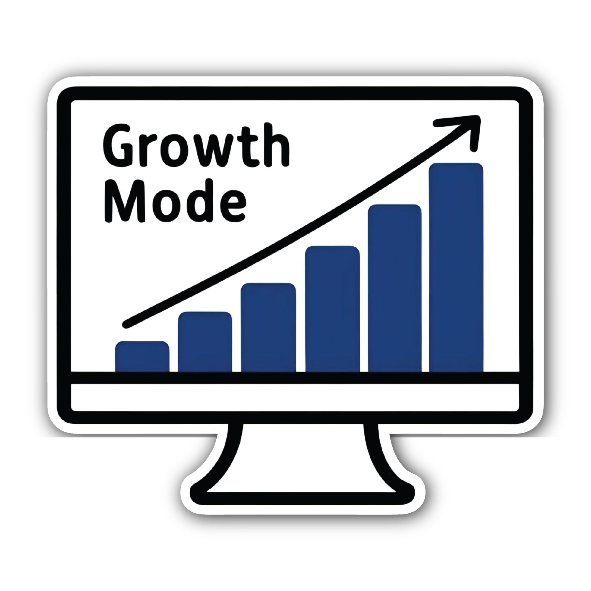 Growth Mode Sticker, Waterproof Vinyl Decal Sticker Indoor Or Outdoor 2 (Pieces) 3" and 5"