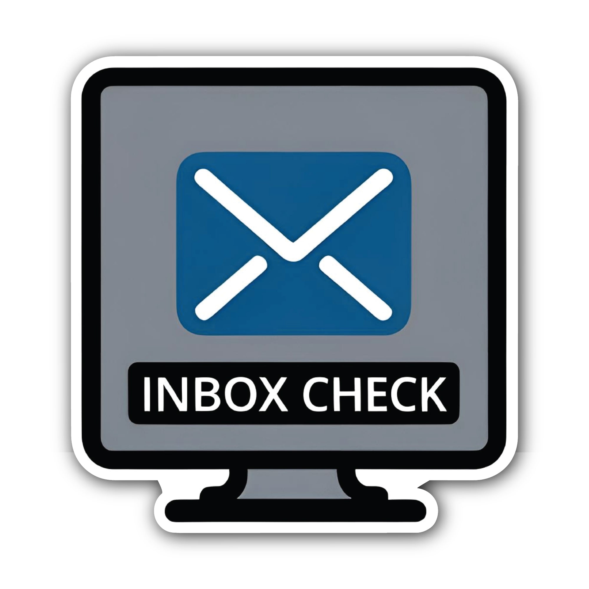 Inbox Check Sticker, Waterproof Vinyl Decal Sticker Indoor Or Outdoor 2 (Pieces) 3" and 5"