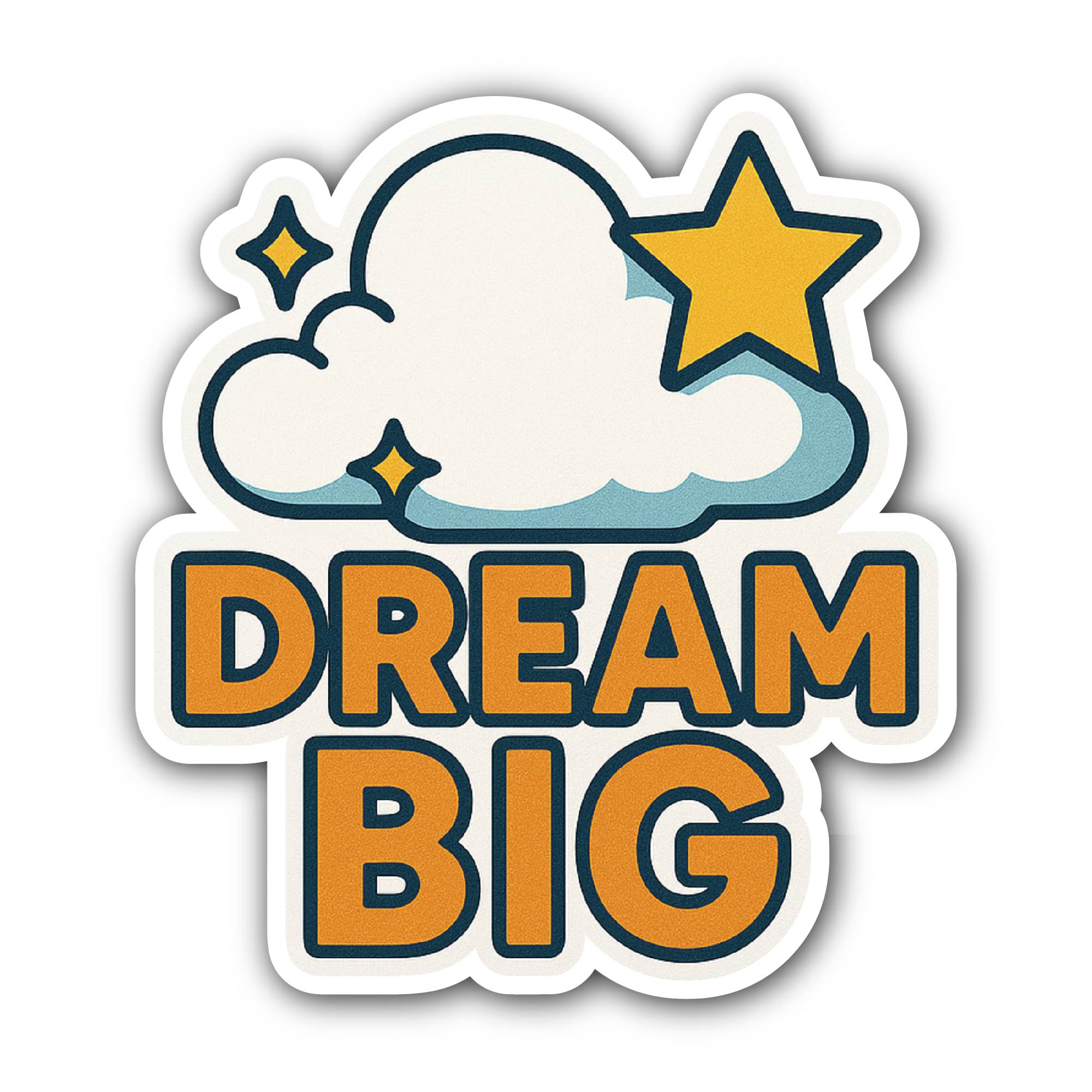 Dream Big Sticker, Waterproof Vinyl Decal Sticker Indoor Or Outdoor 2 (Pieces) 3" and 5"