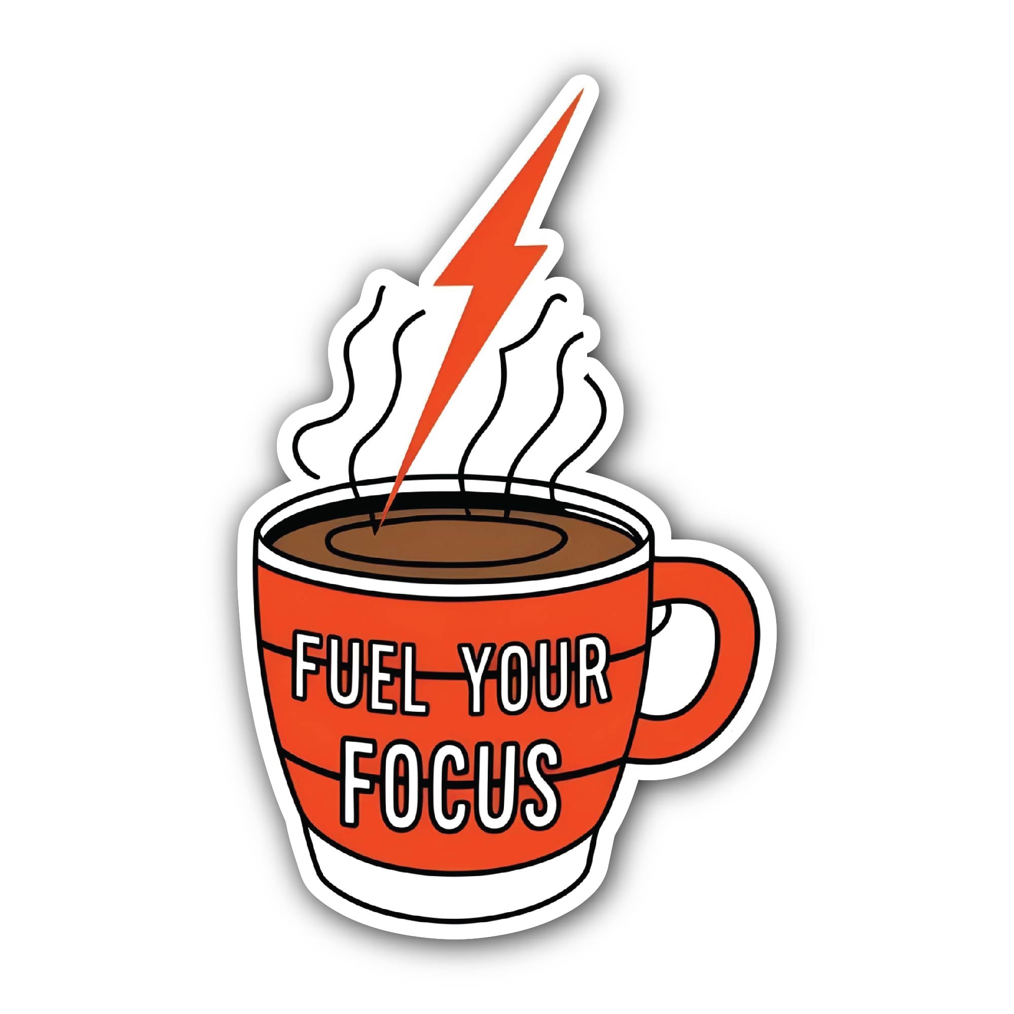 Fuel Your Focus Sticker, Waterproof Vinyl Decal Sticker Indoor Or Outdoor 2 (Pieces) 3" and 5"