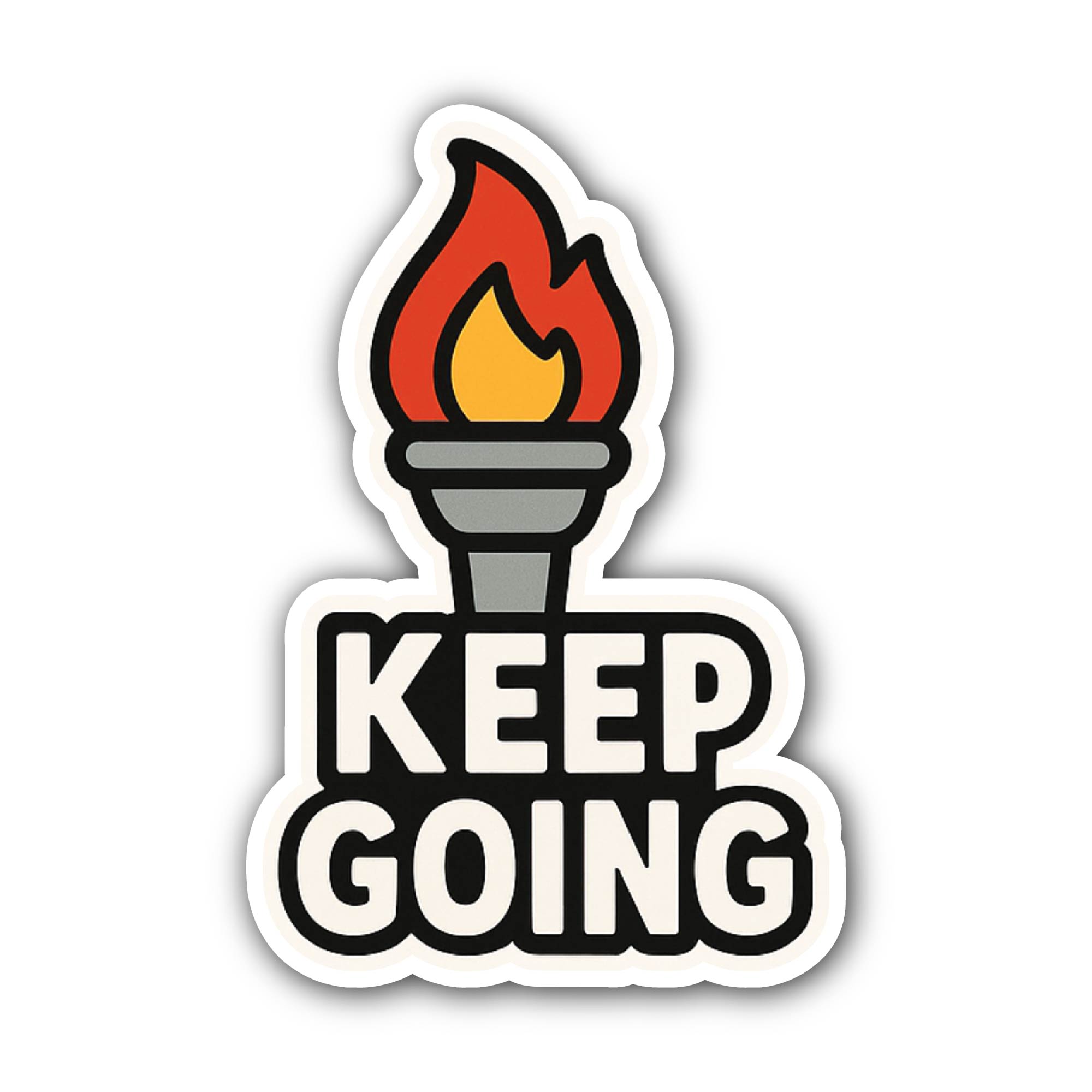 Keep Going Sticker, Waterproof Vinyl Decal Sticker Indoor Or Outdoor 2 (Pieces) 3" and 5"