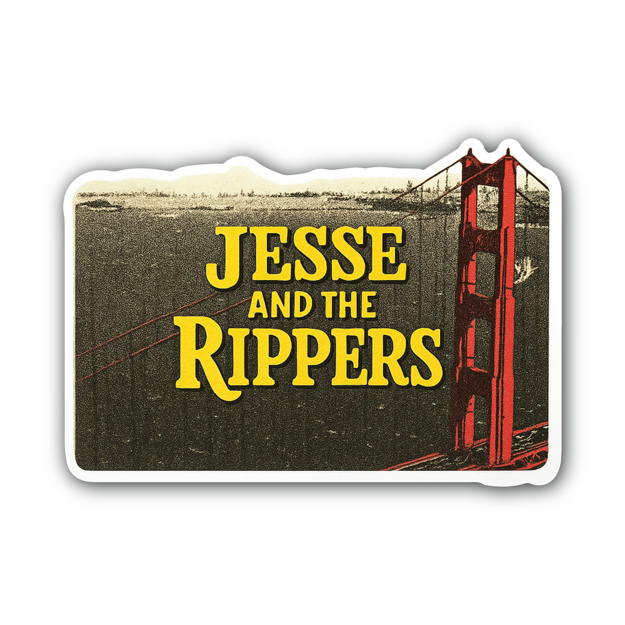 Jesse and the Rippers Sticker, Waterproof Vinyl Decal Sticker Indoor Or Outdoor 2 (Pieces) 3" and 5"