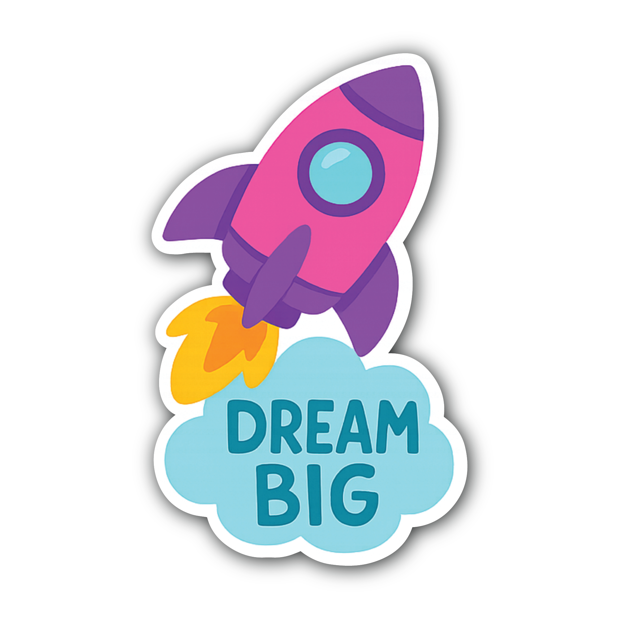 Dream big quote Sticker, Waterproof Vinyl Decal Sticker Indoor Or Outdoor 2 (Pieces) 3" and 5"