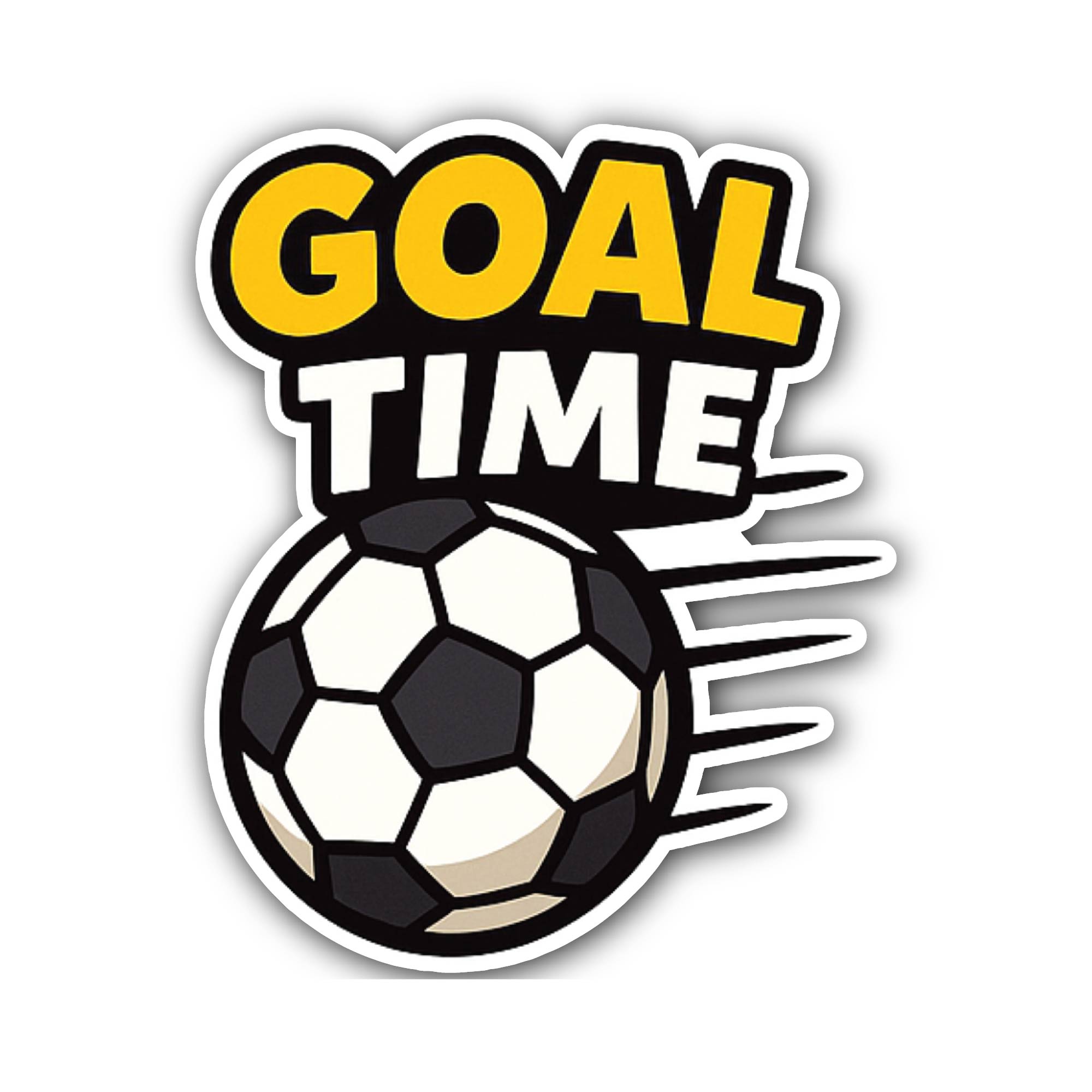 Goal Time Sticker, Waterproof Vinyl Decal Sticker Indoor Or Outdoor 2 (Pieces) 3" and 5"