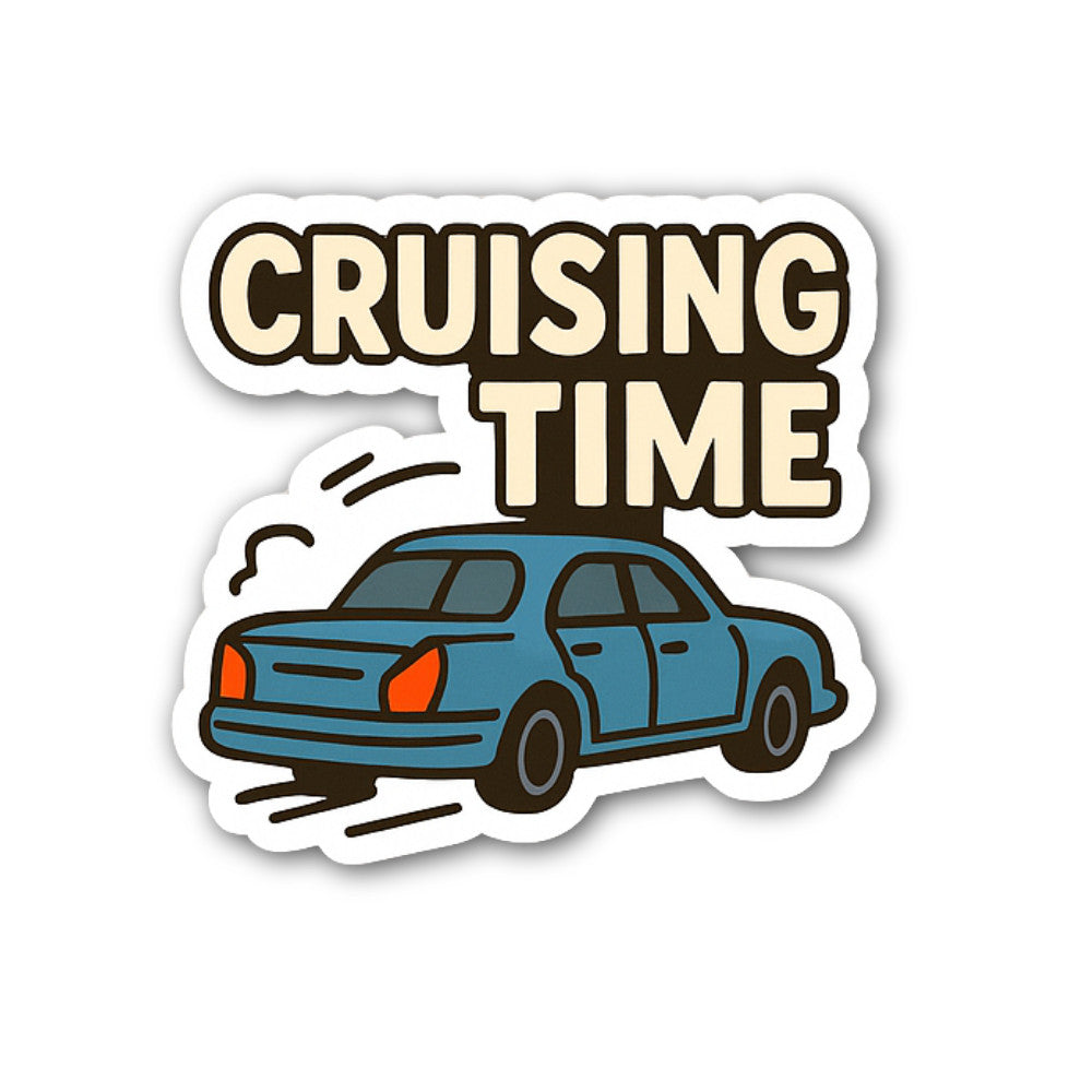 Cruising Time Sticker, Waterproof Vinyl Decal Sticker Indoor Or Outdoor 2 (Pieces) 3" and 5"