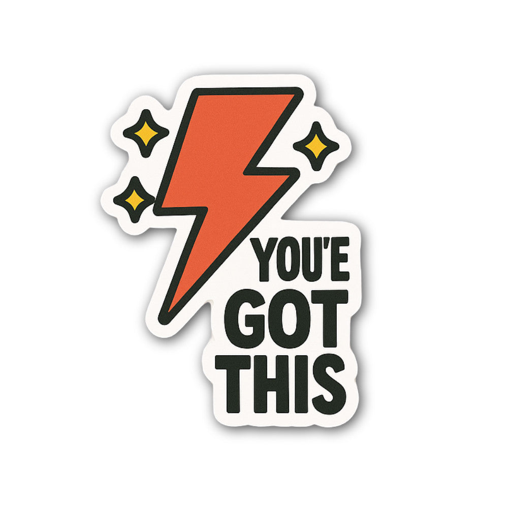 YOU'E GOT THIS Sticker, Waterproof Vinyl Decal Sticker Indoor Or Outdoor 2 (Pieces) 3" and 5"