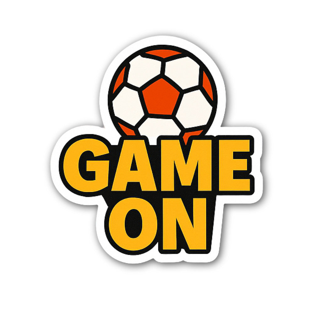 Game ON Sticker, Waterproof Vinyl Decal Sticker Indoor Or Outdoor 2 (Pieces) 3" and 5"