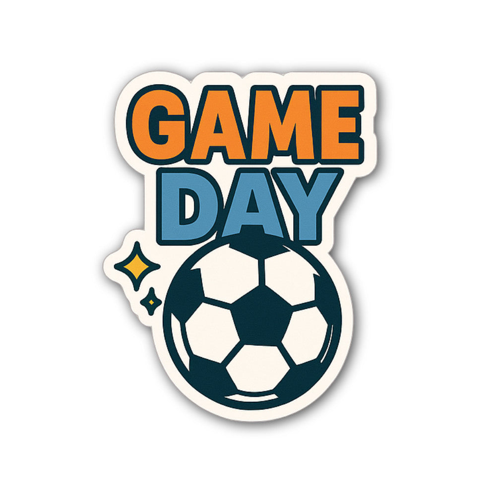 Game Day Sticker, Waterproof Vinyl Decal Sticker Indoor Or Outdoor 2 (Pieces) 3" and 5"