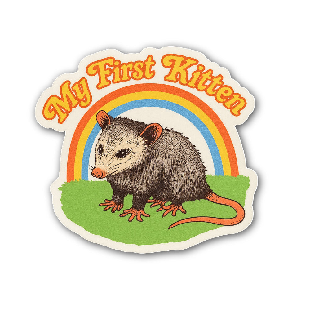 My First Kitten Sticker, Waterproof Vinyl Decal Sticker Indoor Or Outdoor 2 (Pieces) 3" and 5"