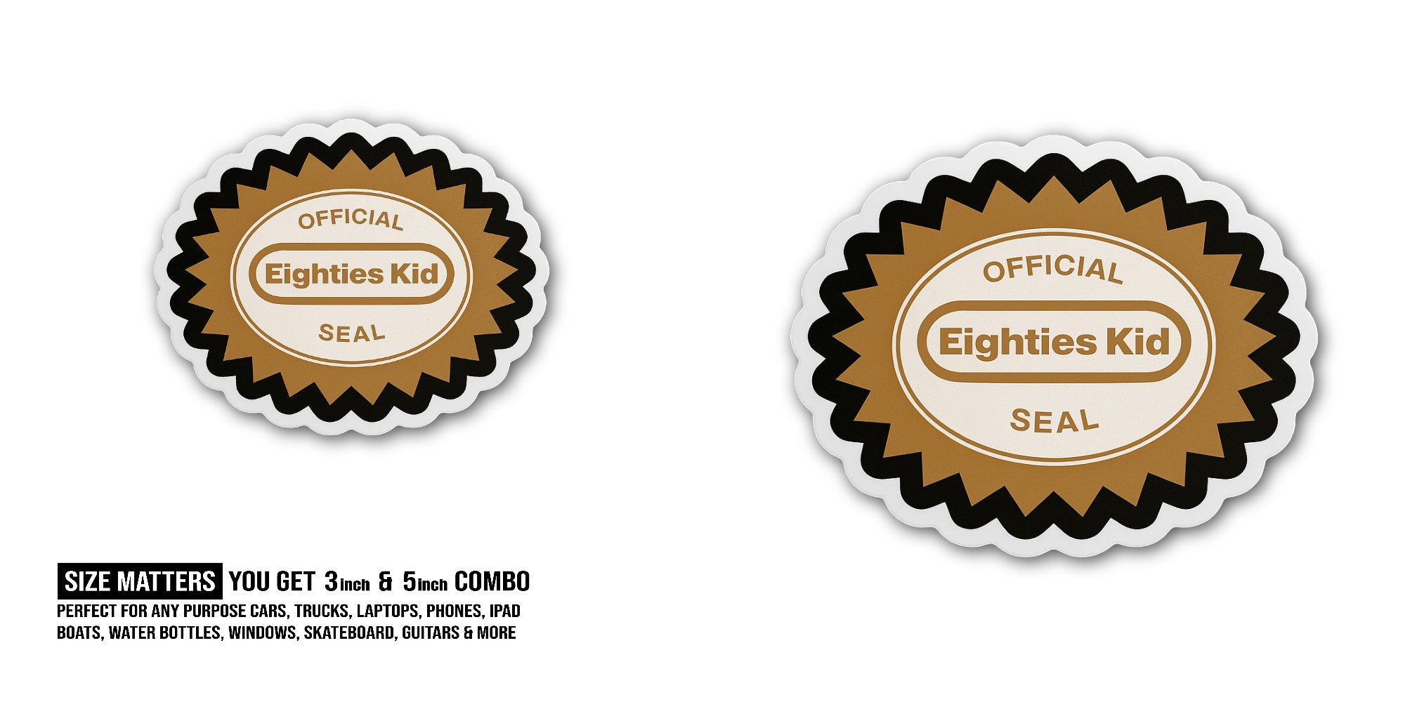 Official Seal Sticker, Waterproof Vinyl Decal Sticker Indoor Or Outdoor 2 (Pieces) 3" and 5"