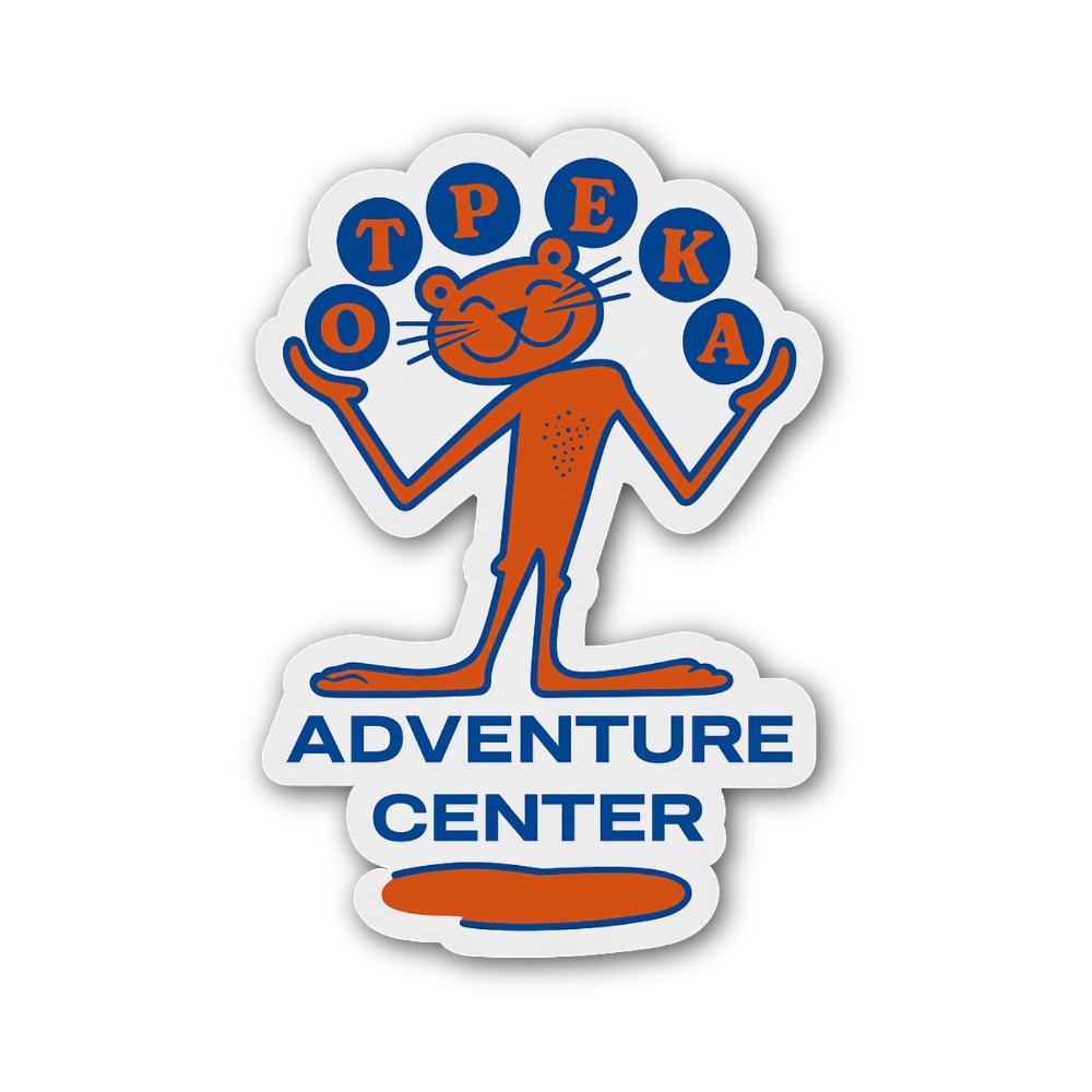 Topeka Adventure Center Sticker, Waterproof Vinyl Decal Sticker Indoor Or Outdoor 2 (Pieces) 3" and 5"
