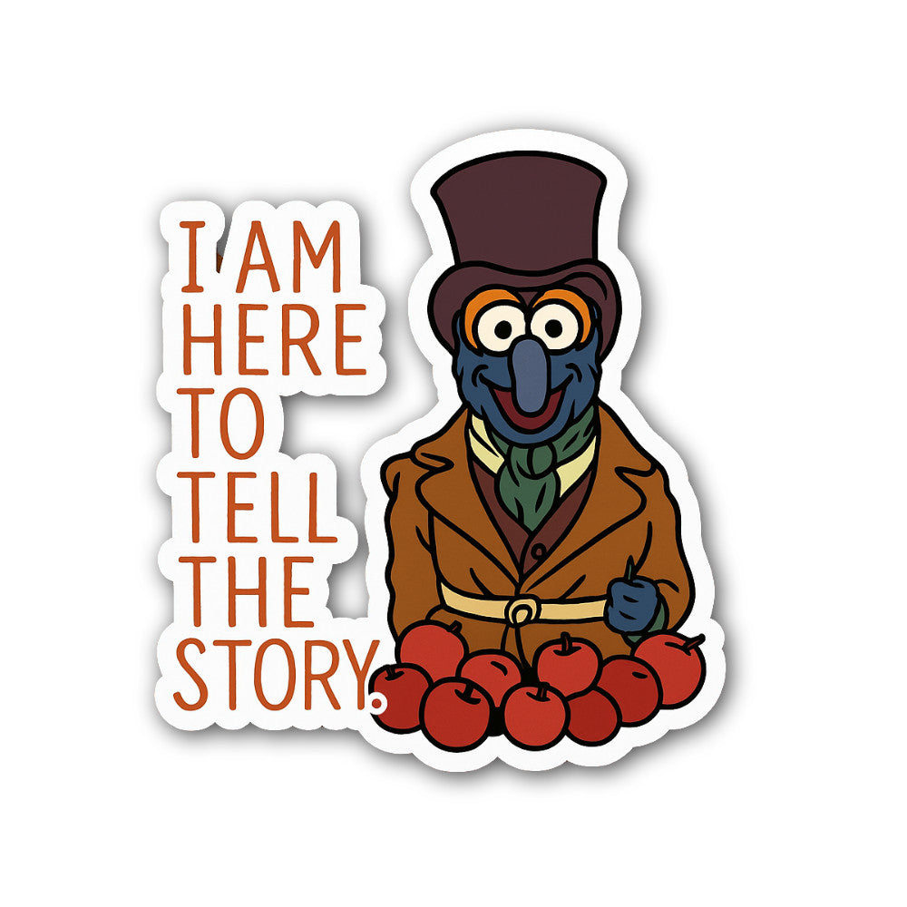 I'am Here to Tell The Story Sticker, Waterproof Vinyl Decal Sticker Indoor Or Outdoor 2 (Pieces) 3" and 5"