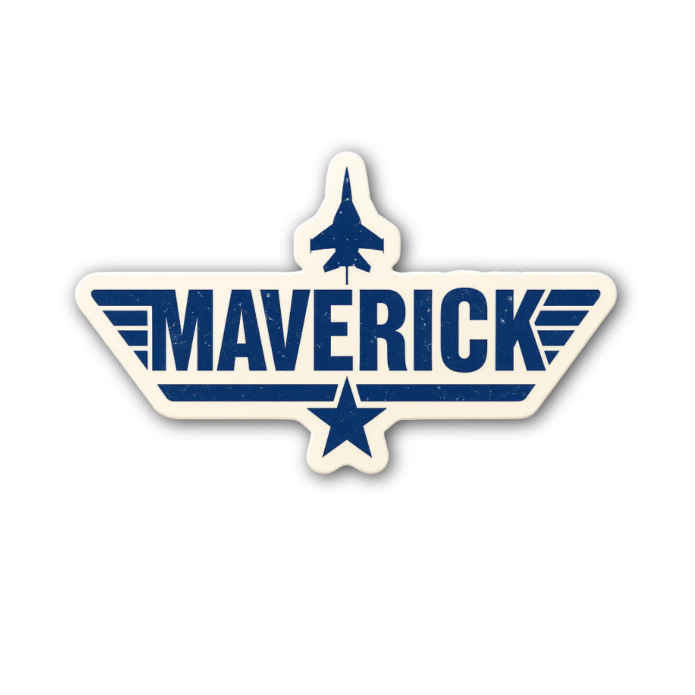 Maverick Sticker, Waterproof Vinyl Decal Sticker Indoor Or Outdoor 2 (Pieces) 3" and 5"