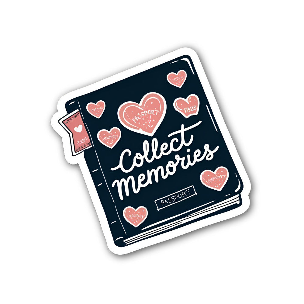 Collect Memories Sticker, Waterproof Vinyl Decal Sticker Indoor Or Outdoor 2 (Pieces) 3" and 5"