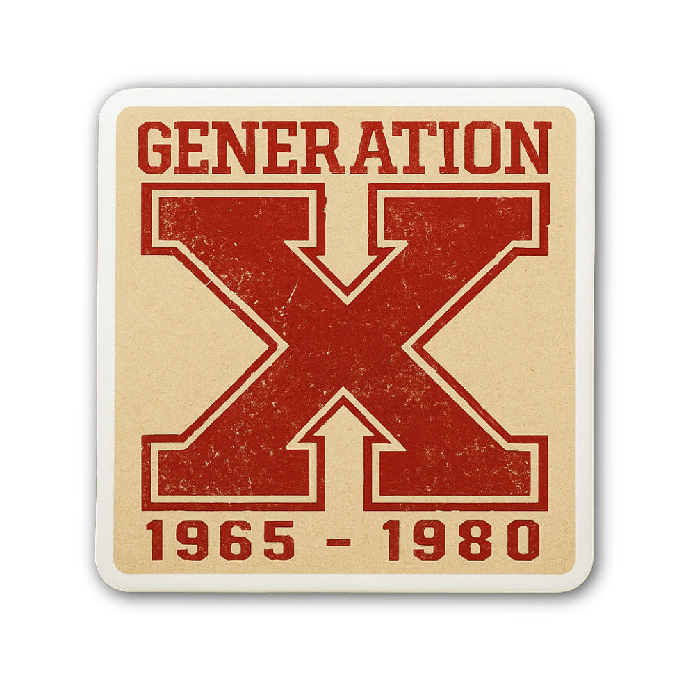 Generation X Sticker, Waterproof Vinyl Decal Sticker Indoor Or Outdoor 2 (Pieces) 3" and 5"