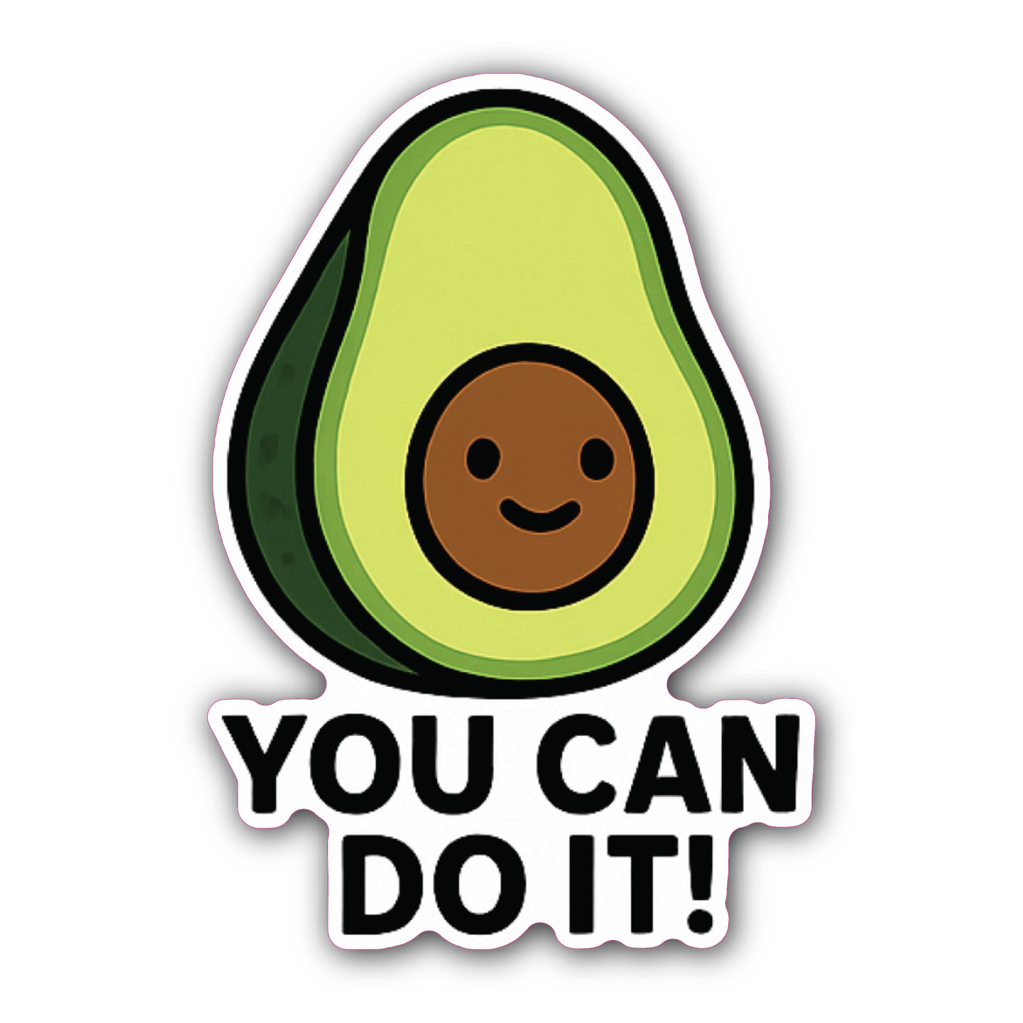 You CAN DO IT! Sticker, Waterproof Vinyl Decal Sticker Indoor Or Outdoor 2 (Pieces) 3" and 5"
