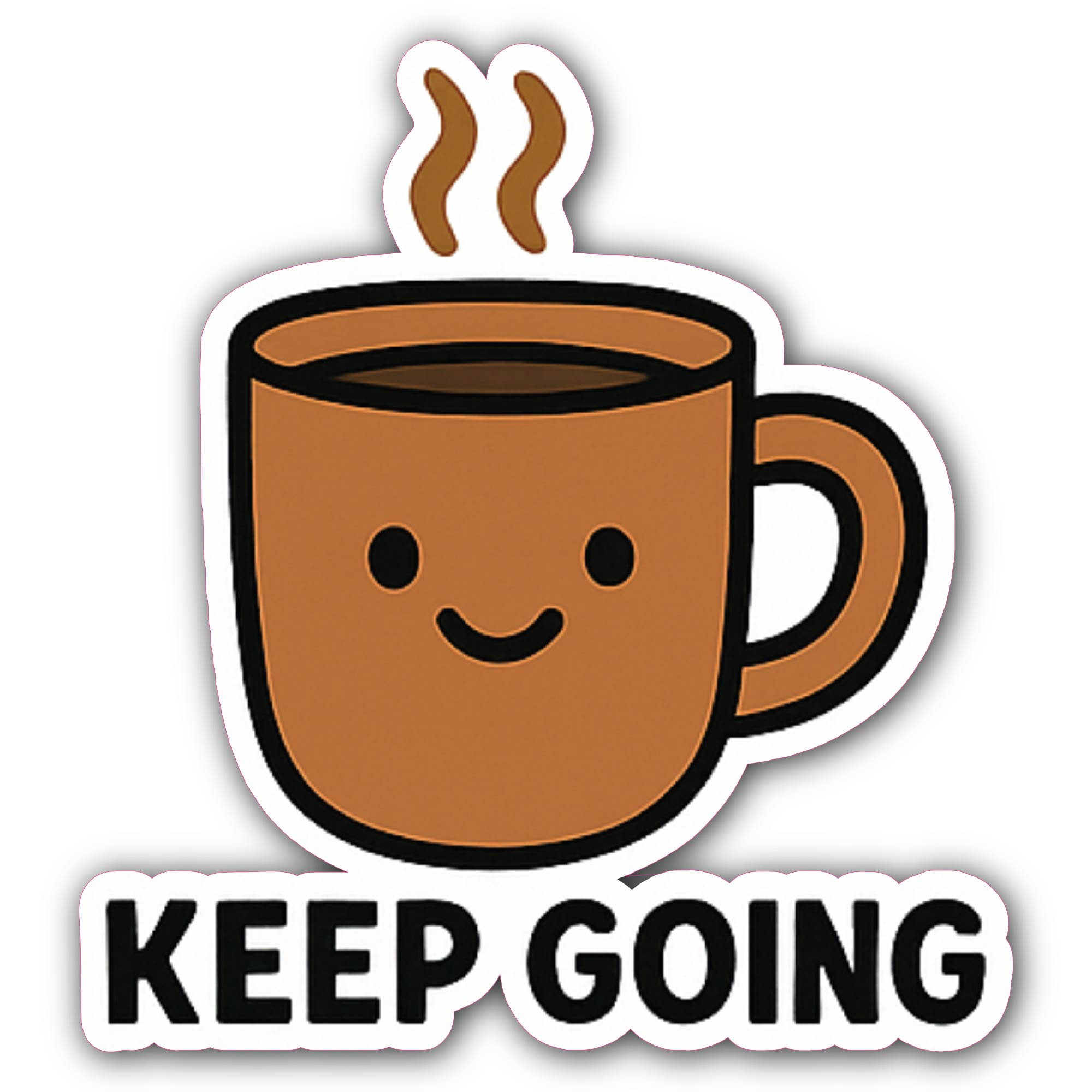 Keep Going Sticker, Waterproof Vinyl Decal Sticker Indoor Or Outdoor 2 (Pieces) 3" and 5"