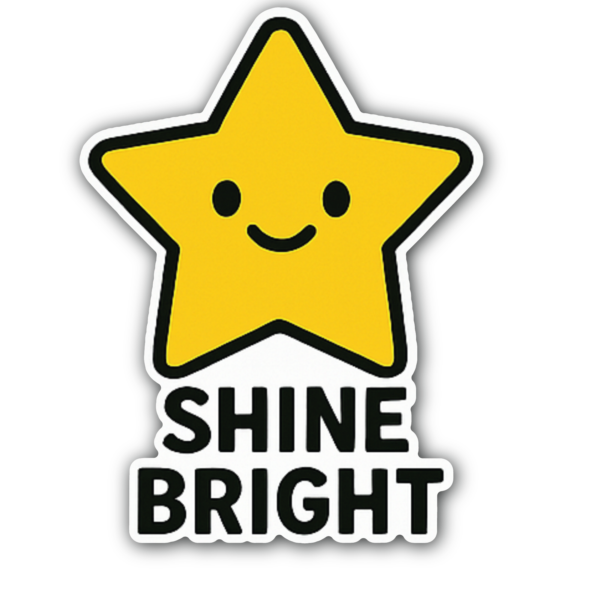 Shine Bright Sticker, Waterproof Vinyl Decal Sticker Indoor Or Outdoor 2 (Pieces) 3" and 5"