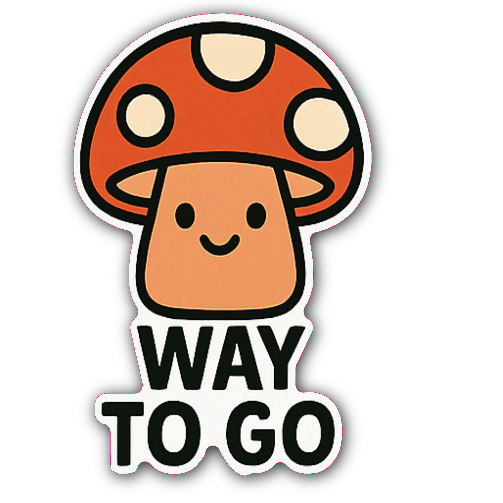 Way to Go Sticker, Waterproof Vinyl Decal Sticker Indoor Or Outdoor 2 (Pieces) 3" and 5"