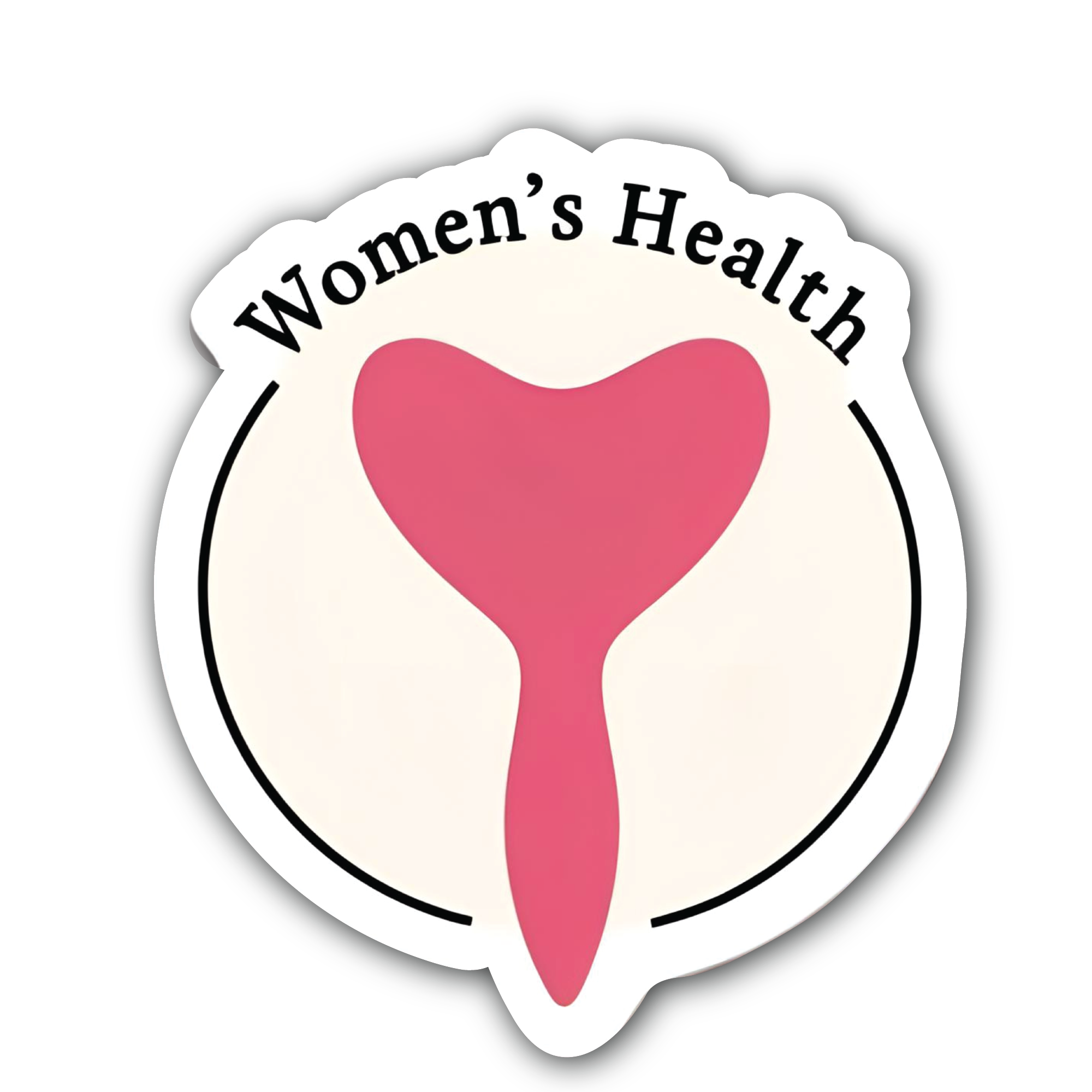 Women's Health Sticker, Waterproof Vinyl Decal Sticker Indoor Or Outdoor 2 (Pieces) 3" and 5"