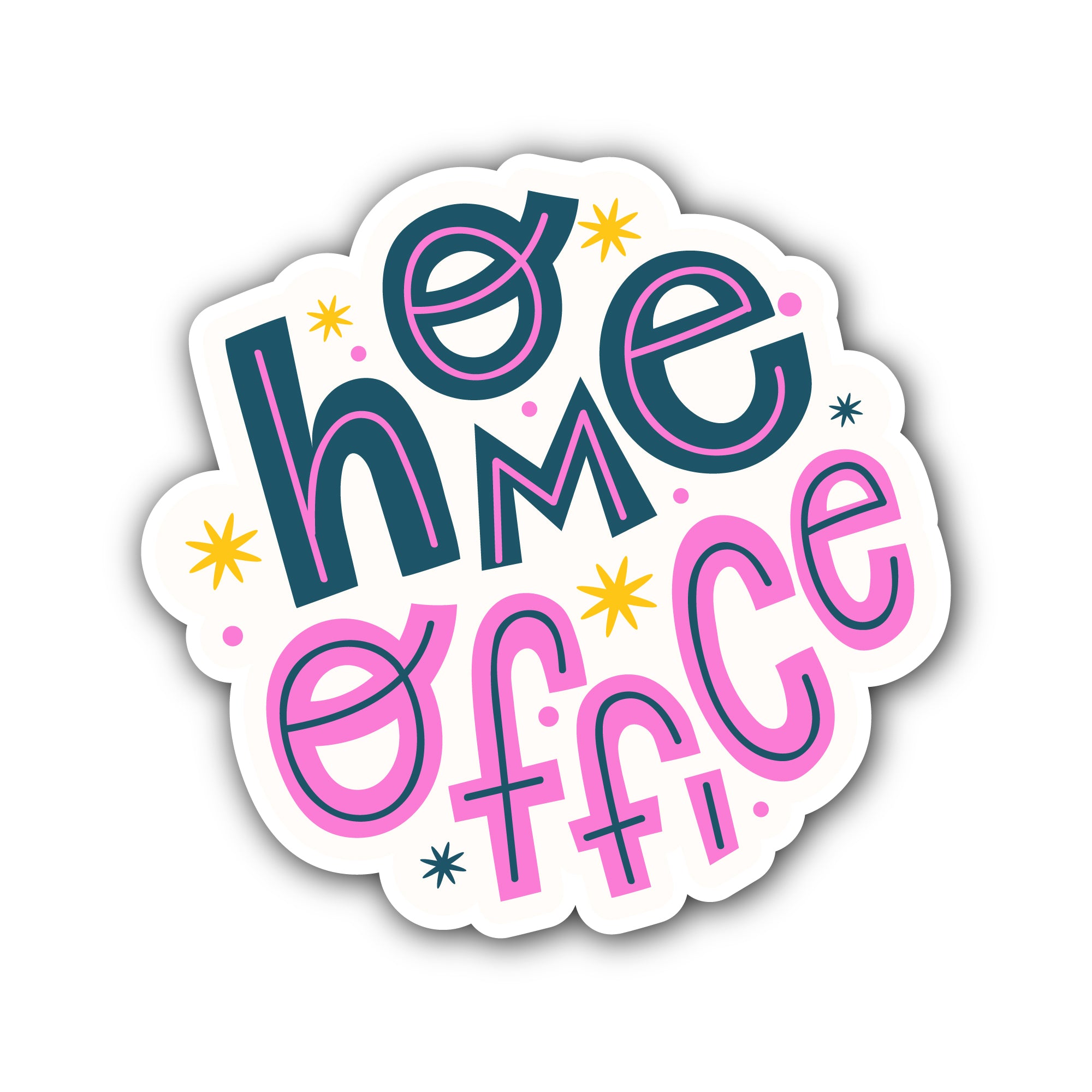Home Office Sticker, Waterproof Vinyl Decal Sticker Indoor Or Outdoor 2 (Pieces) 3" and 5"