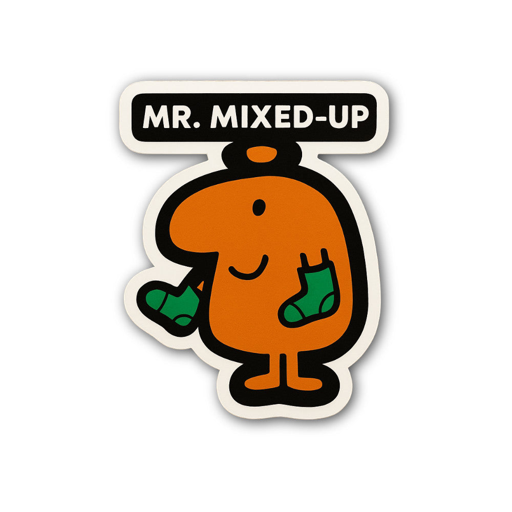 MR. Mixed-UP Sticker, Waterproof Vinyl Decal Sticker Indoor Or Outdoor 2 (Pieces) 3" and 5"