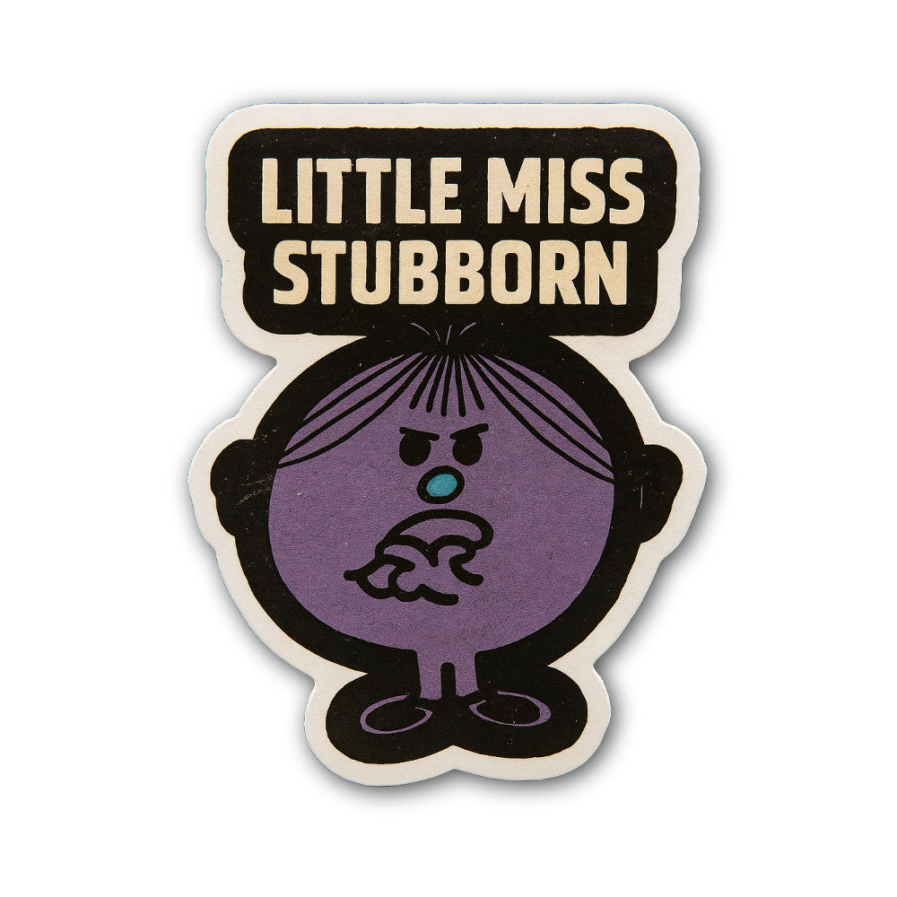 Little Miss Stubborn Sticker, Waterproof Vinyl Decal Sticker Indoor Or Outdoor 2 (Pieces) 3" and 5"