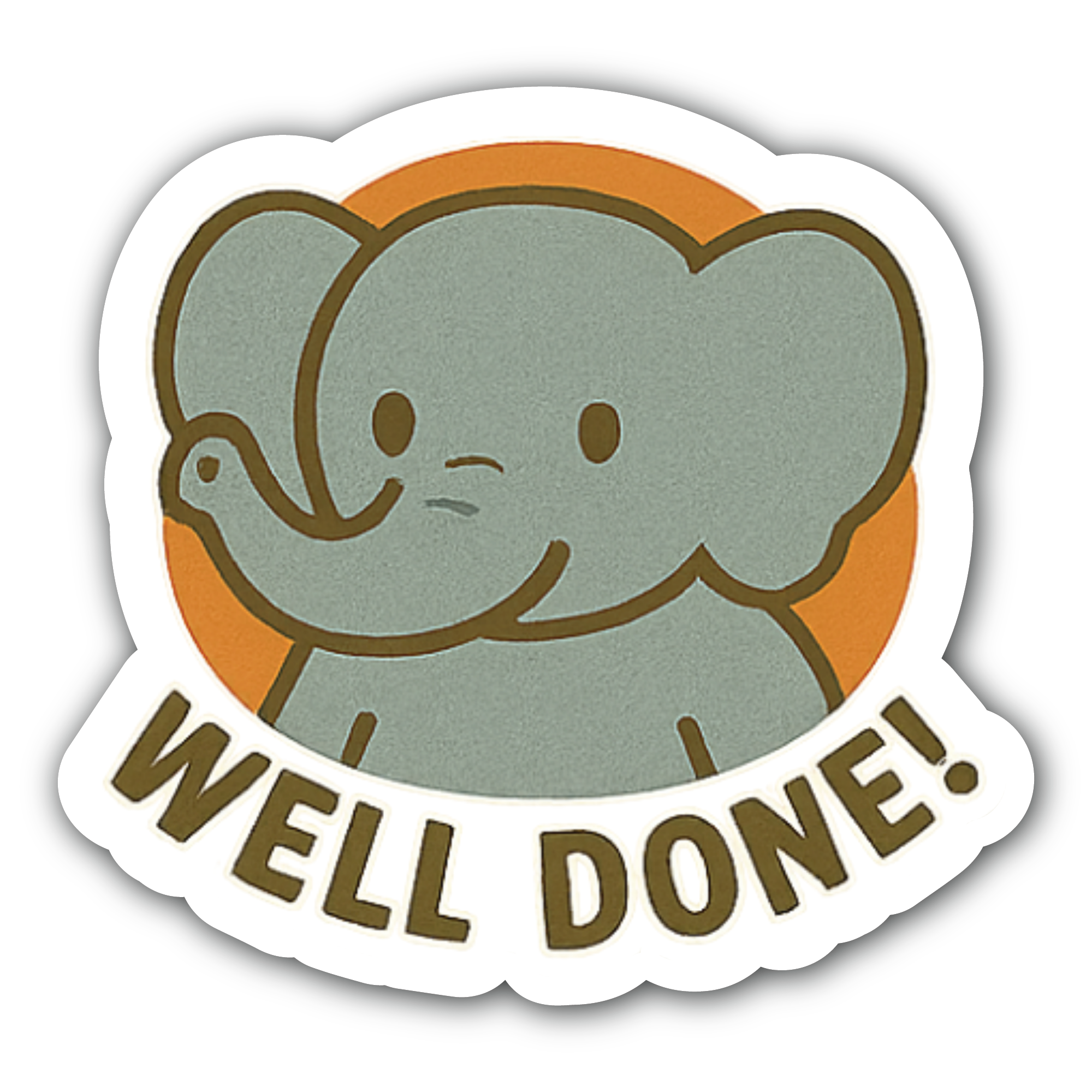 Cute Well Done Sticker, Waterproof Vinyl Decal Sticker Indoor Or Outdoor 2 (Pieces) 3" and 5"
