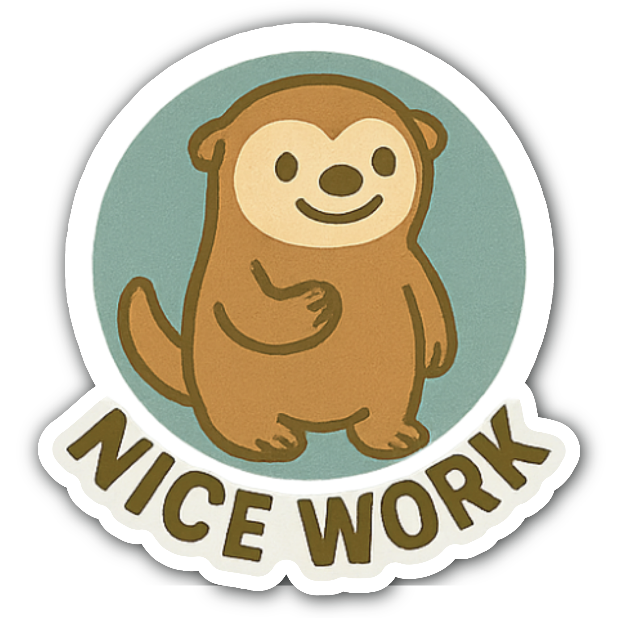 Nice Work Cute Sloth Sticker, Waterproof Vinyl Decal Sticker Indoor Or Outdoor 2 (Pieces) 3" and 5"