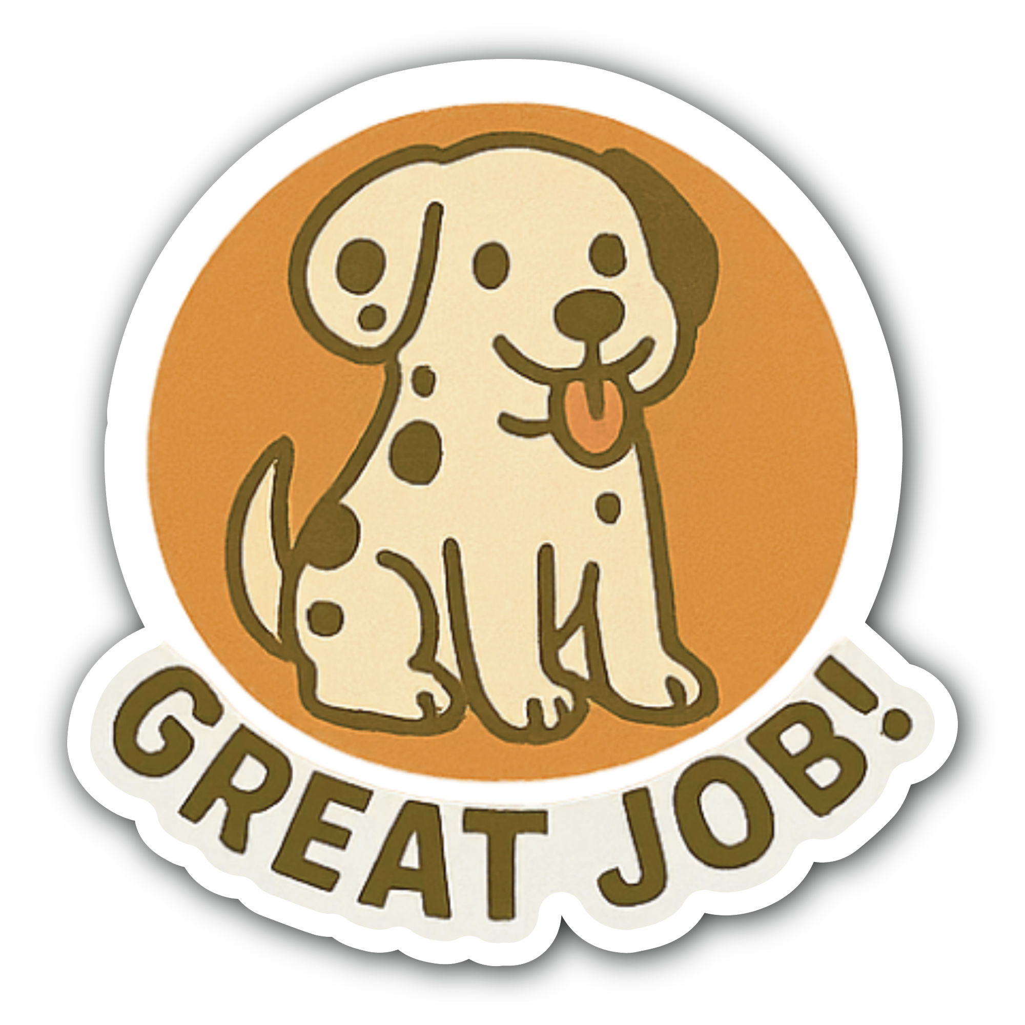 Cute Dalmatian Dog Sticker, Waterproof Vinyl Decal Sticker Indoor Or Outdoor 2 (Pieces) 3" and 5"