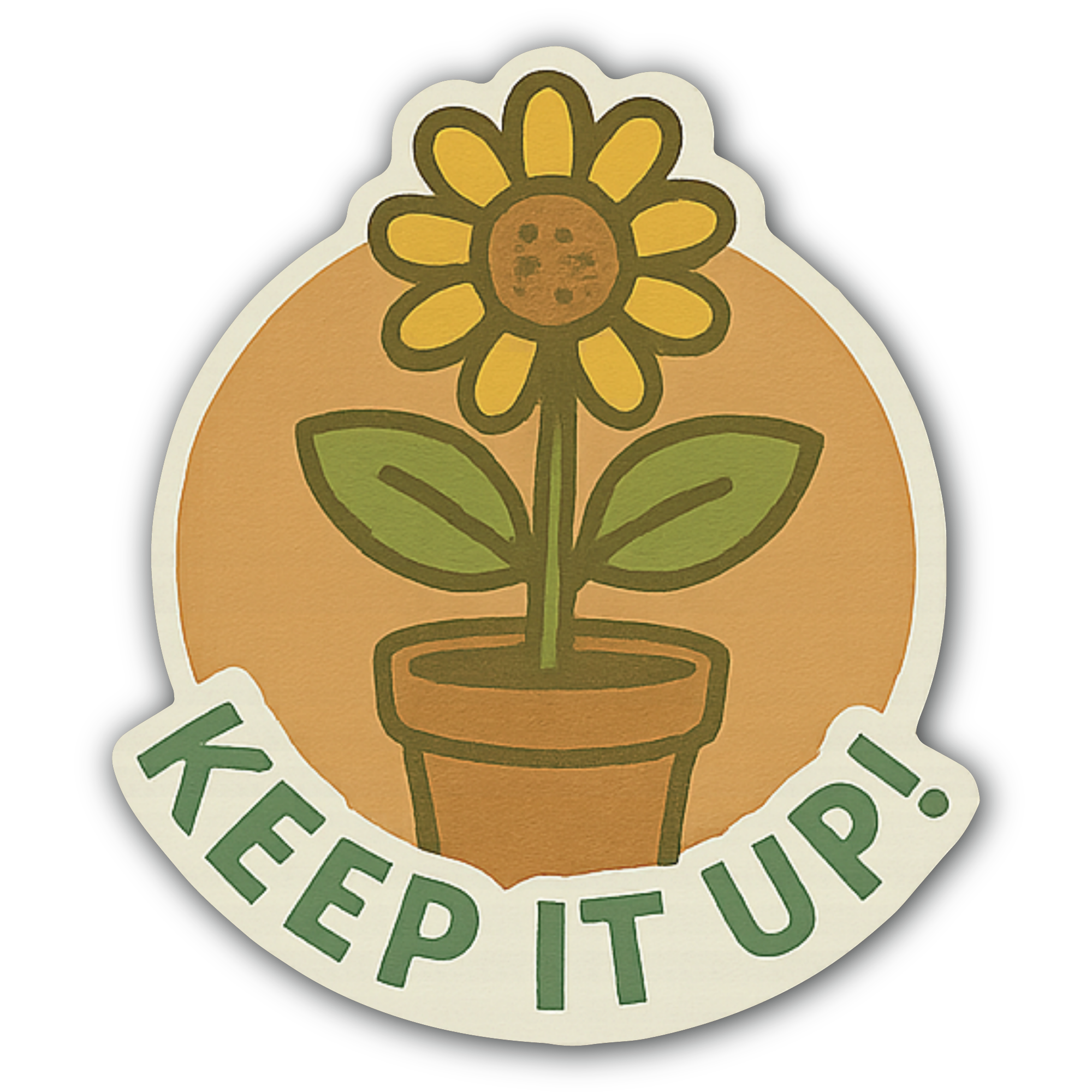 Keep IT UP! Sticker, Waterproof Vinyl Decal Sticker Indoor Or Outdoor 2 (Pieces) 3" and 5"