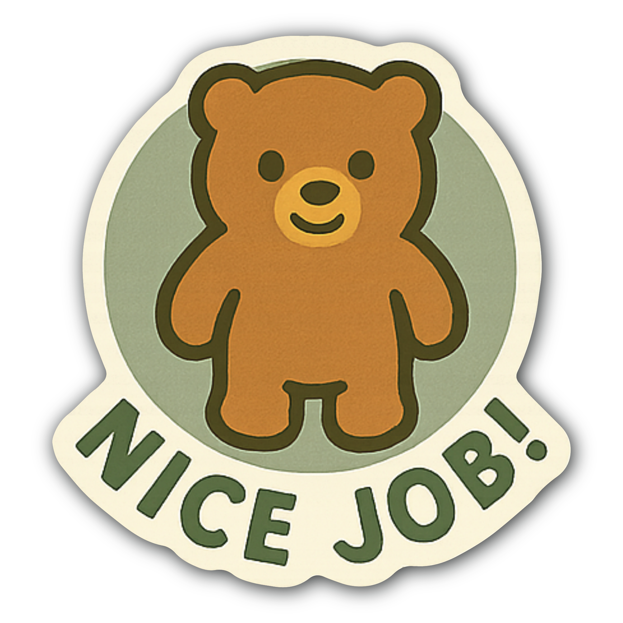 Nice Job! Sticker, Waterproof Vinyl Decal Sticker Indoor Or Outdoor 2 (Pieces) 3" and 5"