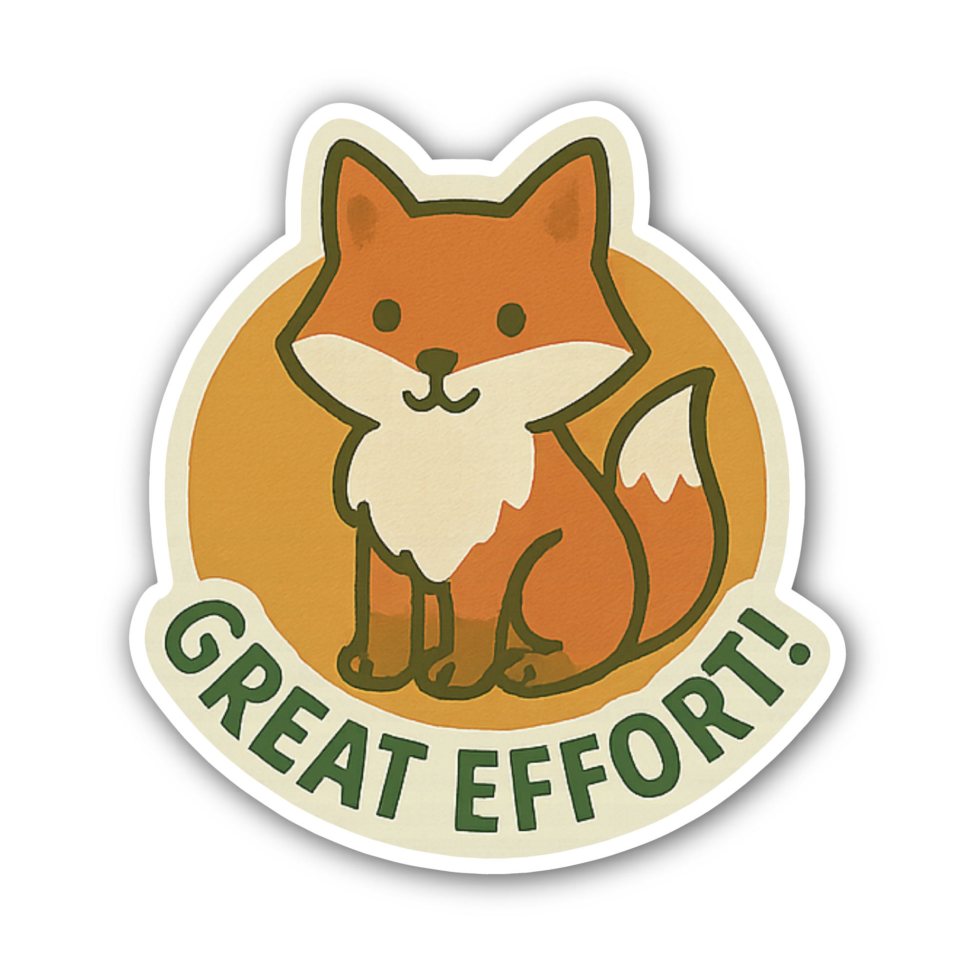 Great Effort! Sticker, Waterproof Vinyl Decal Sticker Indoor Or Outdoor 2 (Pieces) 3" and 5"