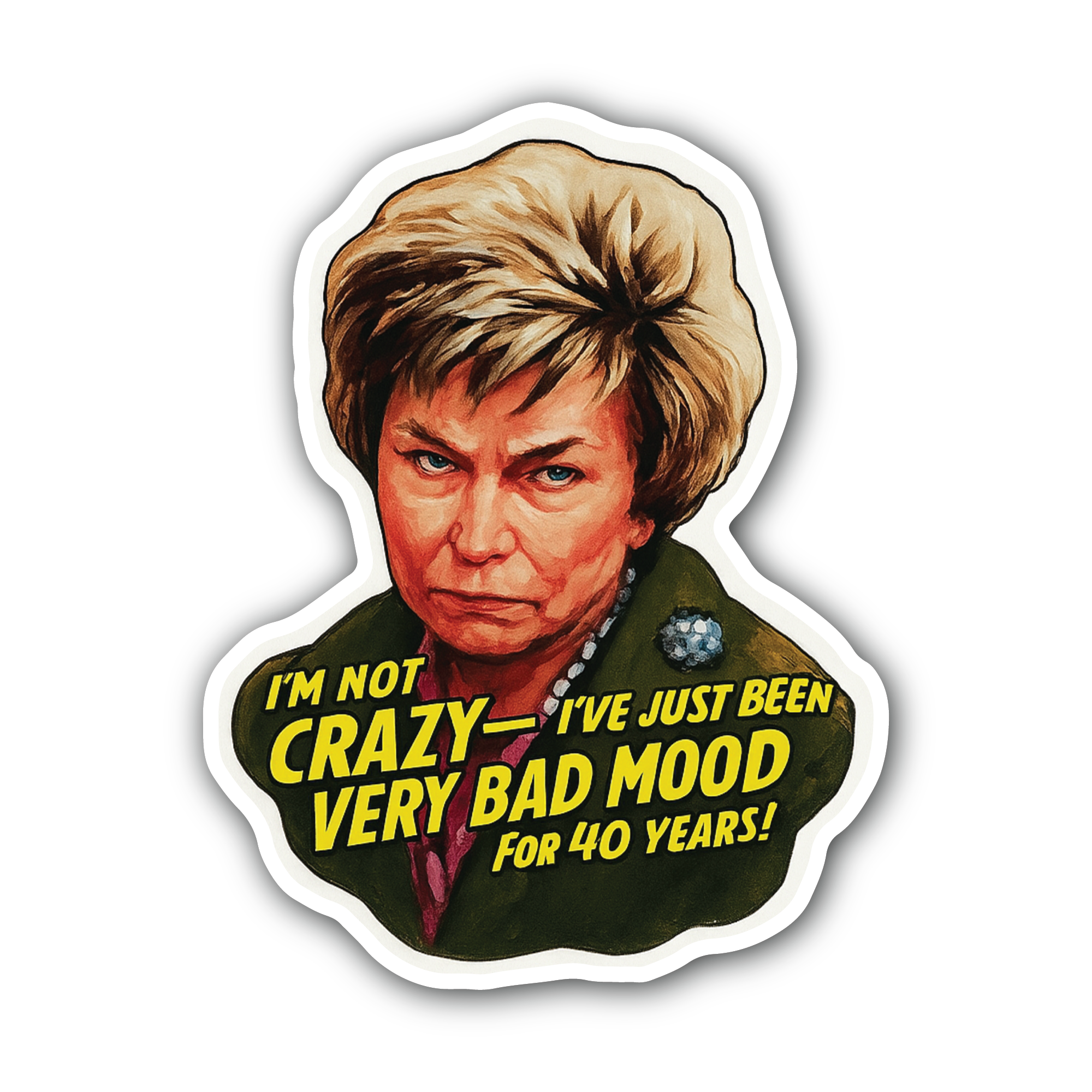 Ouiser Boudreaux Sticker, Waterproof Vinyl Decal Sticker Indoor Or Outdoor 2 (Pieces) 3" and 5"