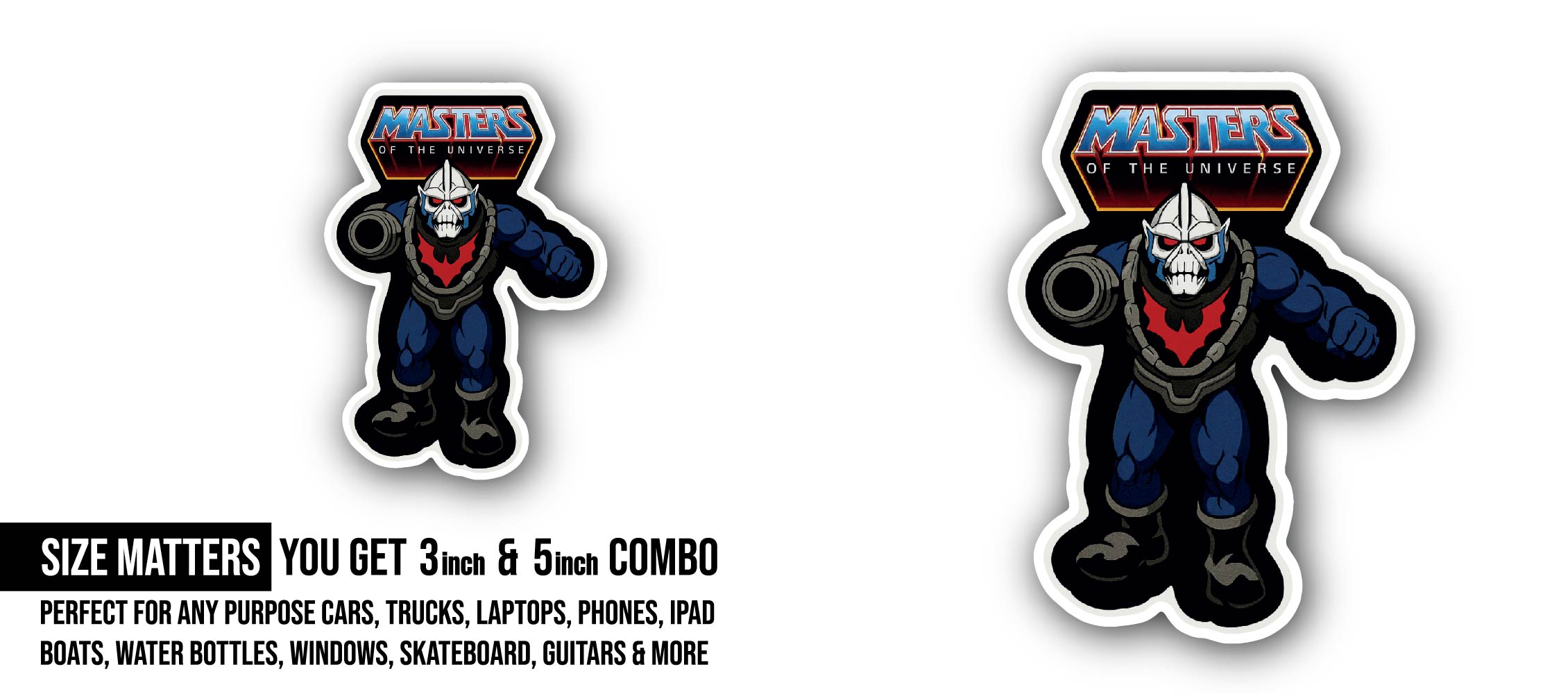 Masters Sticker, Waterproof Vinyl Decal Sticker Indoor Or Outdoor 2 (Pieces) 3" and 5"