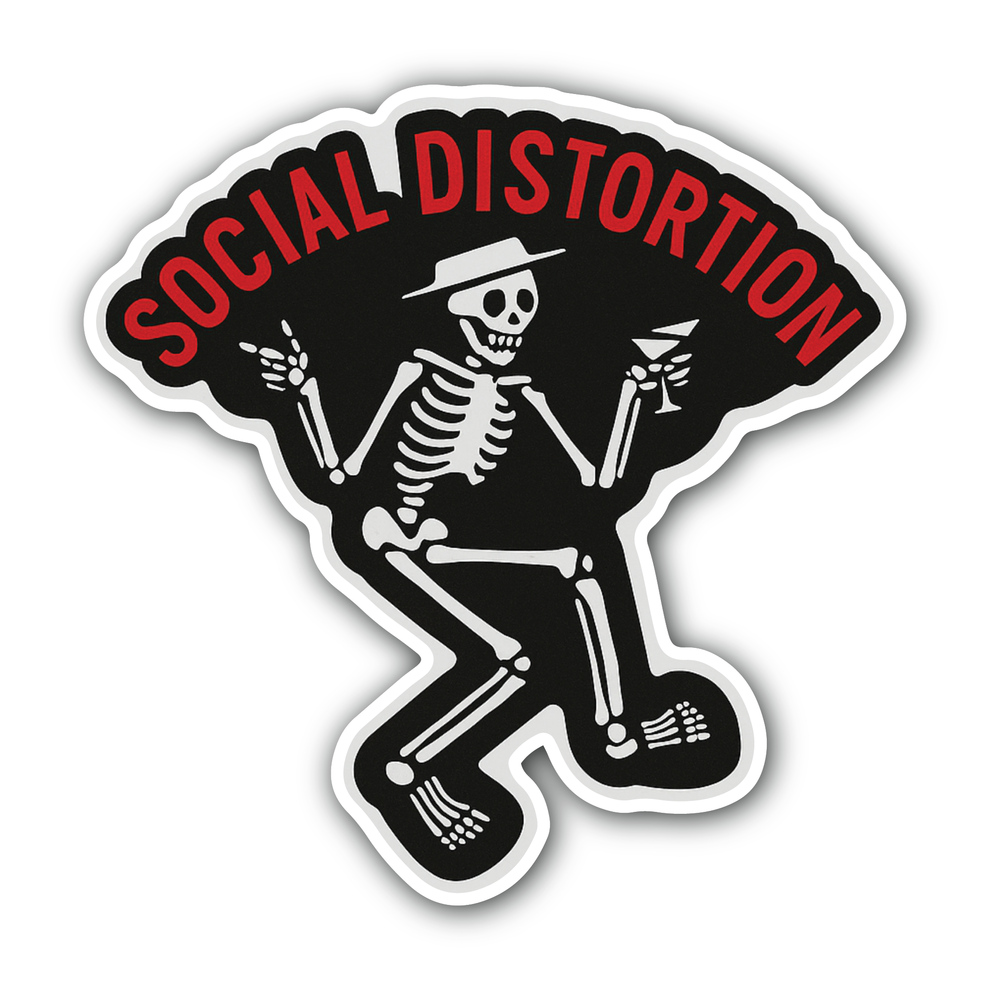 Social Distortion Sticker, Waterproof Vinyl Decal Sticker Indoor Or Outdoor 2 (Pieces) 3" and 5"