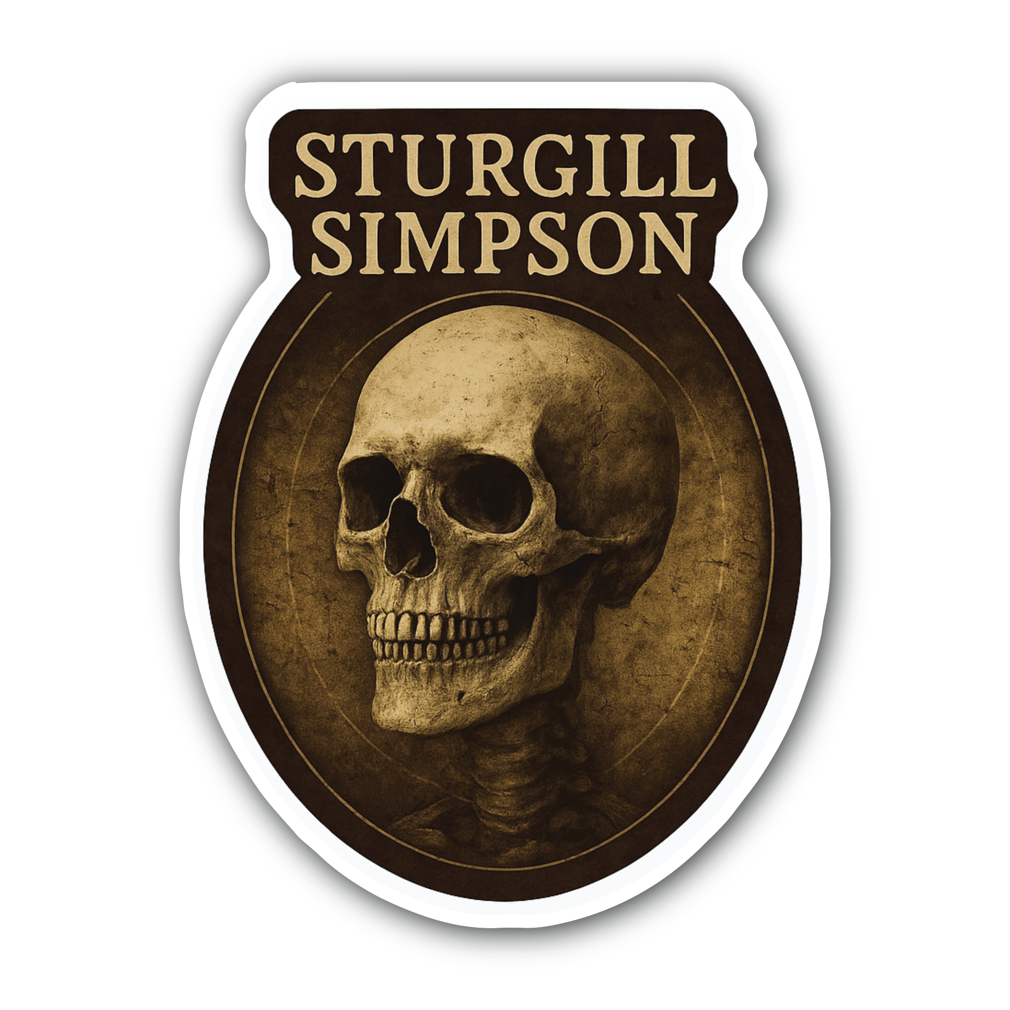 Sturgill Simpson Sticker, Waterproof Vinyl Decal Sticker Indoor Or Outdoor 2 (Pieces) 3" and 5"