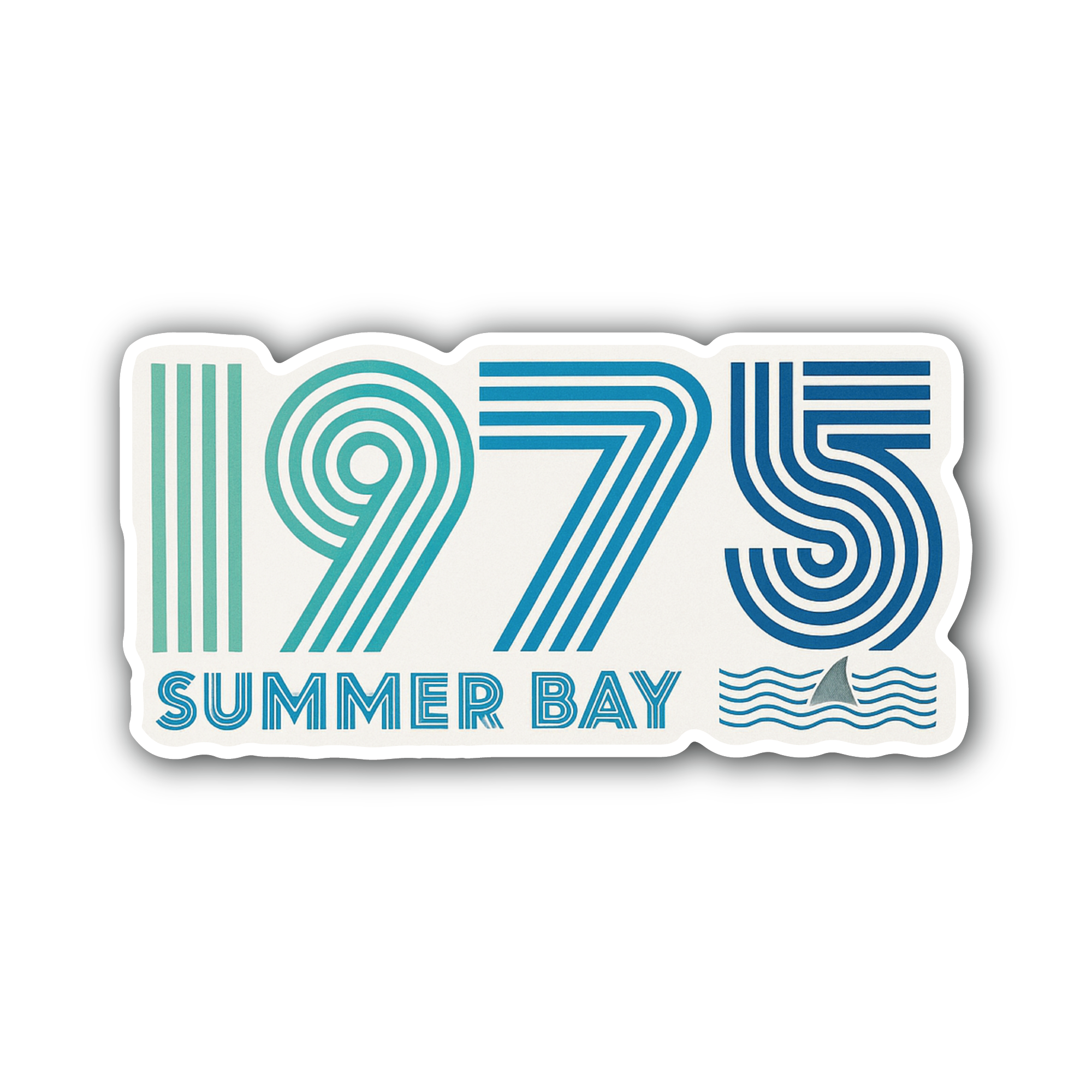 1975 Sticker, Waterproof Vinyl Decal Sticker Indoor Or Outdoor 2 (Pieces) 3" and 5"