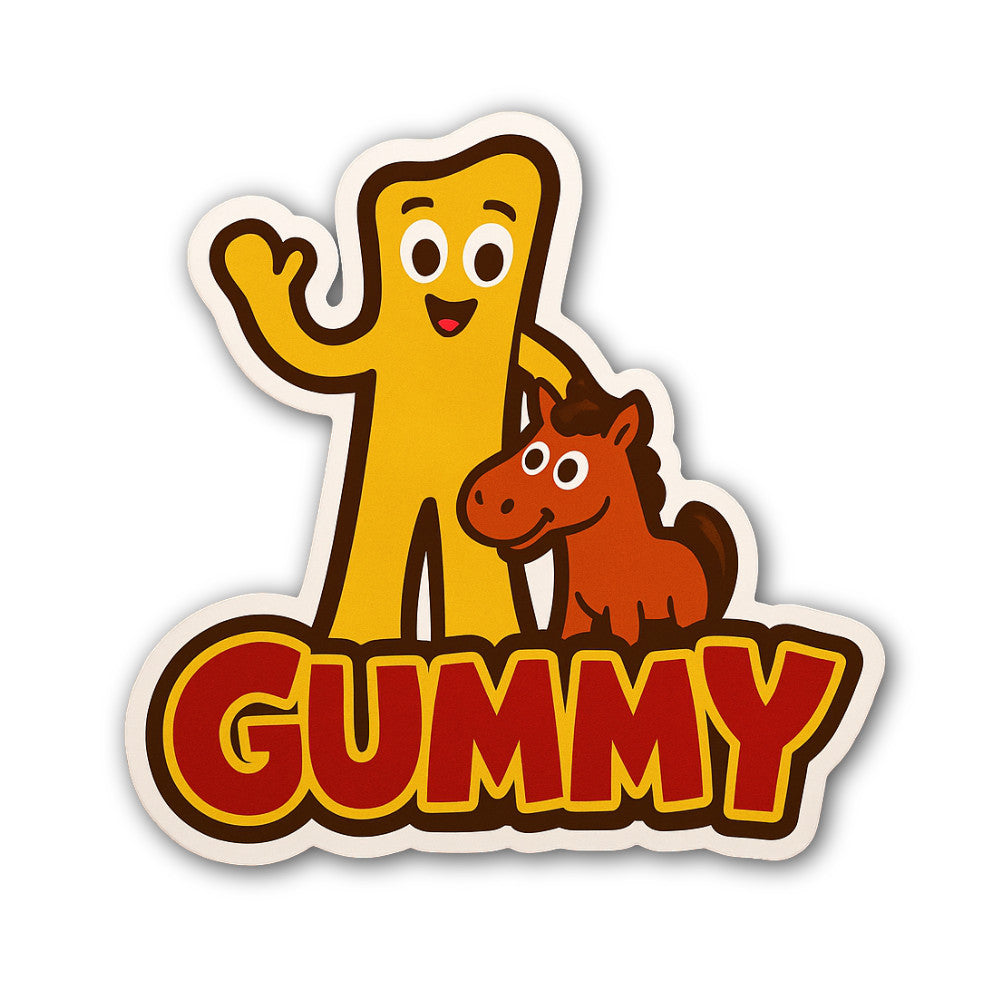 Gummy Sticker, Waterproof Vinyl Decal Sticker Indoor Or Outdoor 2 (Pieces) 3" and 5"