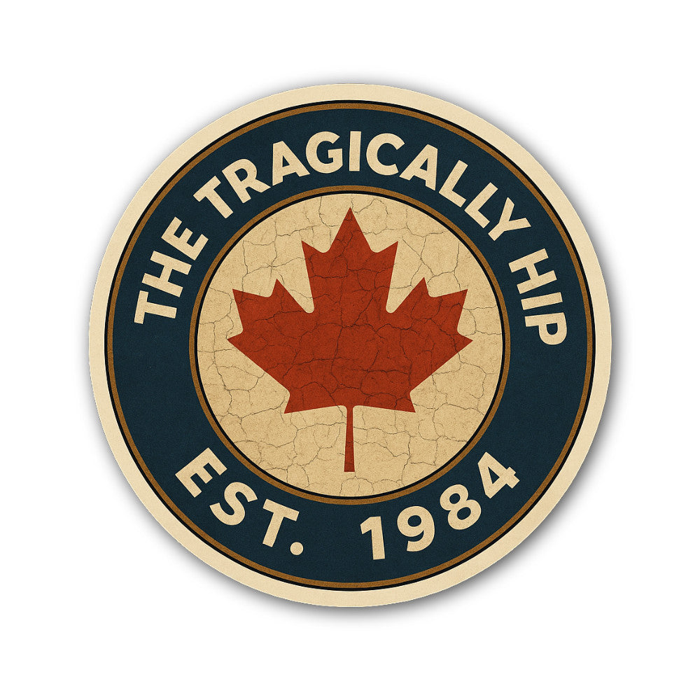 The Tragically Hip Sticker, Waterproof Vinyl Decal Sticker Indoor Or Outdoor 2 (Pieces) 3" and 5"