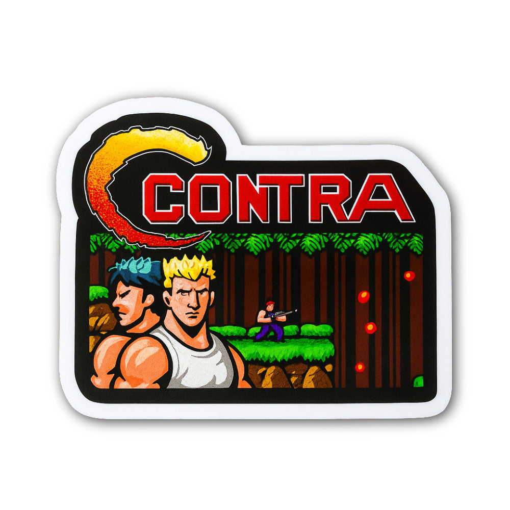 Contra Video Game Sticker, Waterproof Vinyl Decal Sticker Indoor Or Outdoor 2 (Pieces) 3" and 5"