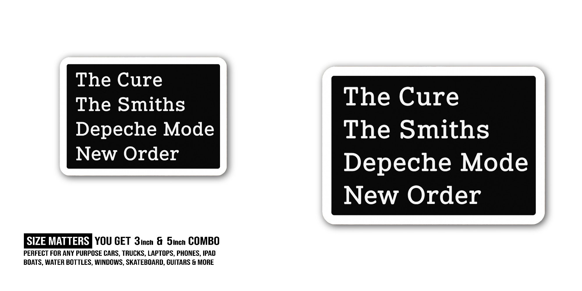 Post Punk Sticker, Waterproof Vinyl Decal Sticker Indoor Or Outdoor 2 (Pieces) 3" and 5"