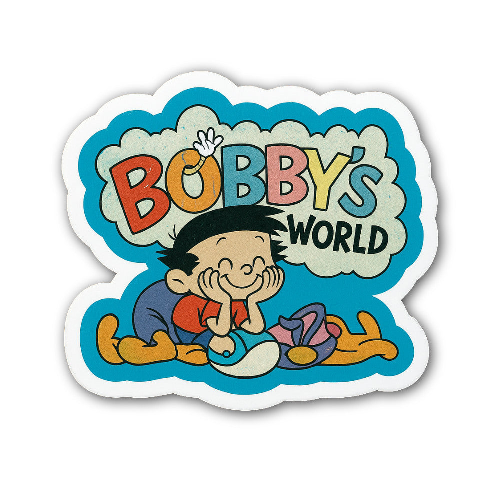 Bobby's World Sticker, Waterproof Vinyl Decal Sticker Indoor Or Outdoor 2 (Pieces) 3" and 5"