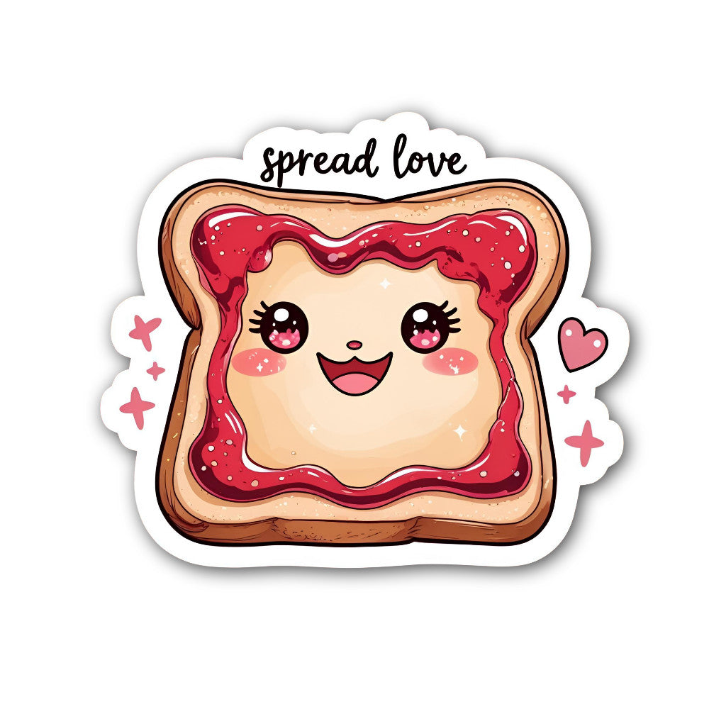 spread love Sticker, Waterproof Vinyl Decal Sticker Indoor Or Outdoor 2 (Pieces) 3" and 5"
