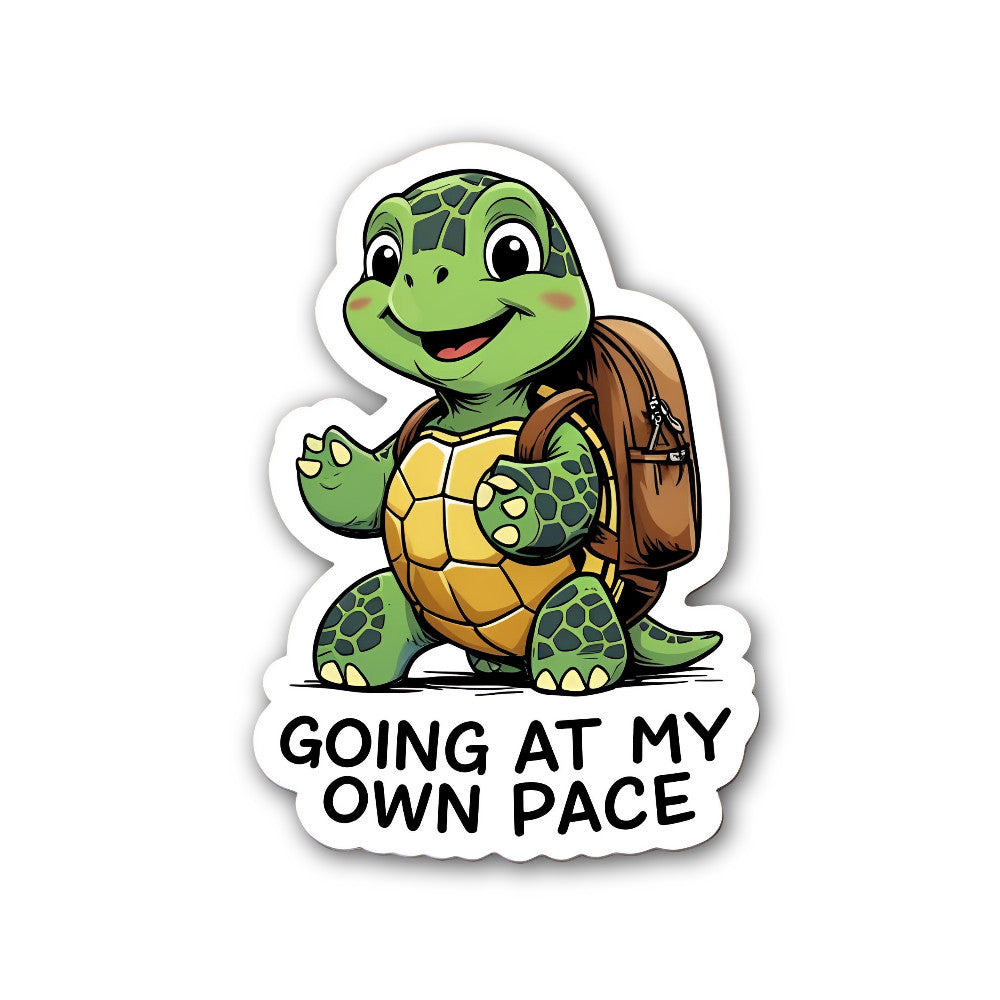 Cartoon Turtles Sticker, Waterproof Vinyl Decal Sticker Indoor Or Outdoor 2 (Pieces) 3" and 5"