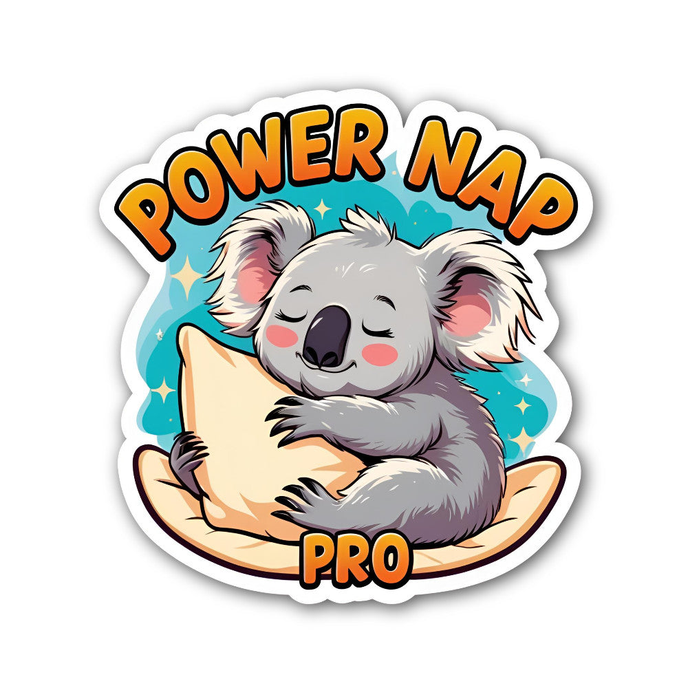 Koala sleeping Sticker, Waterproof Vinyl Decal Sticker Indoor Or Outdoor 2 (Pieces) 3" and 5"
