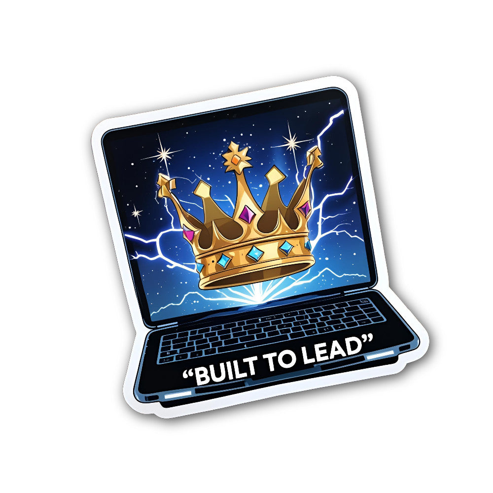 BUILT TO LEAD Sticker, Waterproof Vinyl Decal Sticker Indoor Or Outdoor 2 (Pieces) 3" and 5"