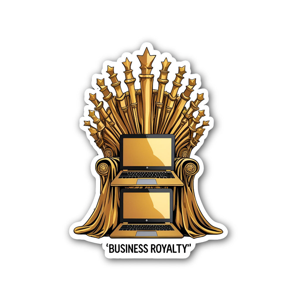 BUSINESS ROYALTY Sticker, Waterproof Vinyl Decal Sticker Indoor Or Outdoor 2 (Pieces) 3" and 5"